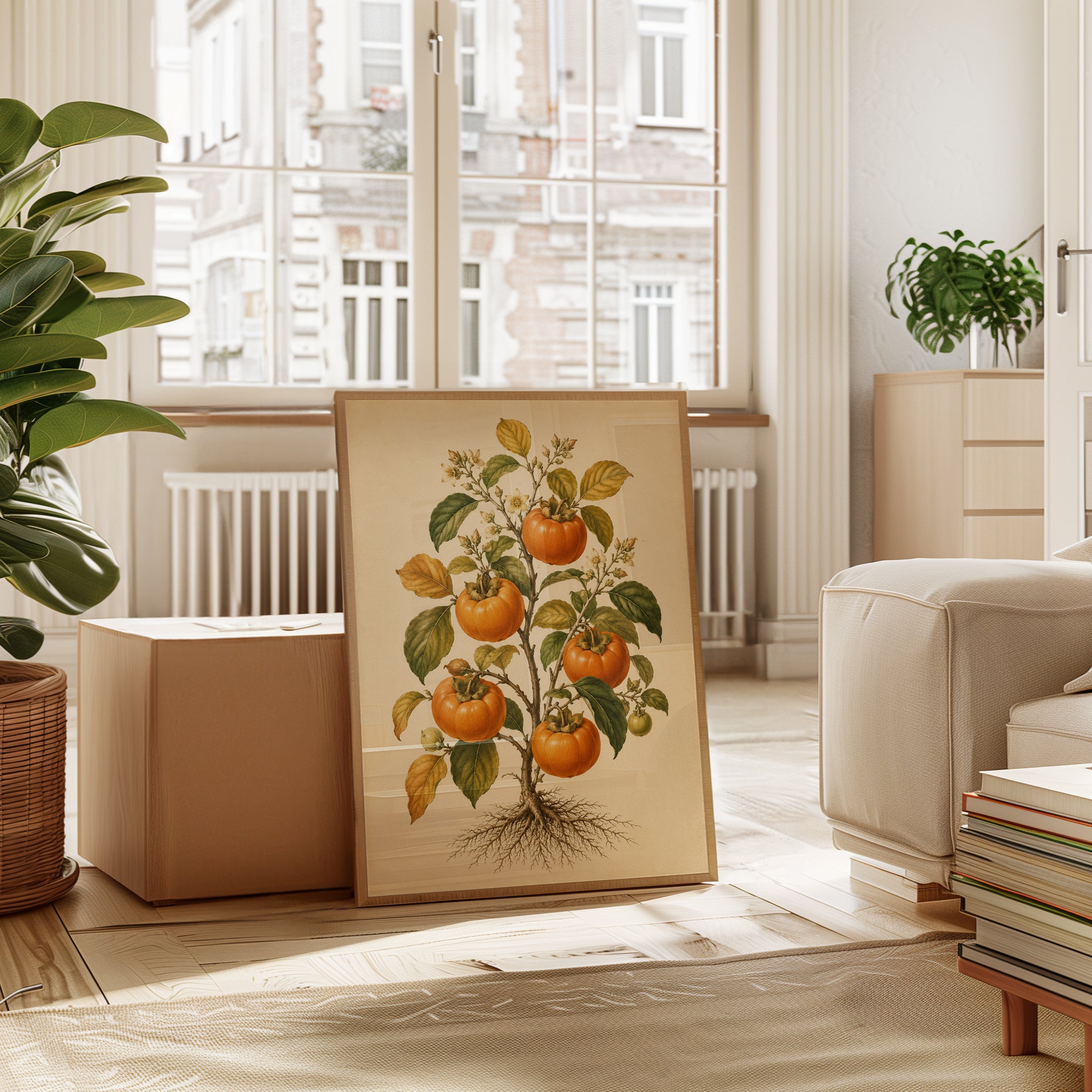 Botanical Tomato Plant Print: Vintage Illustration Wall Art - interior