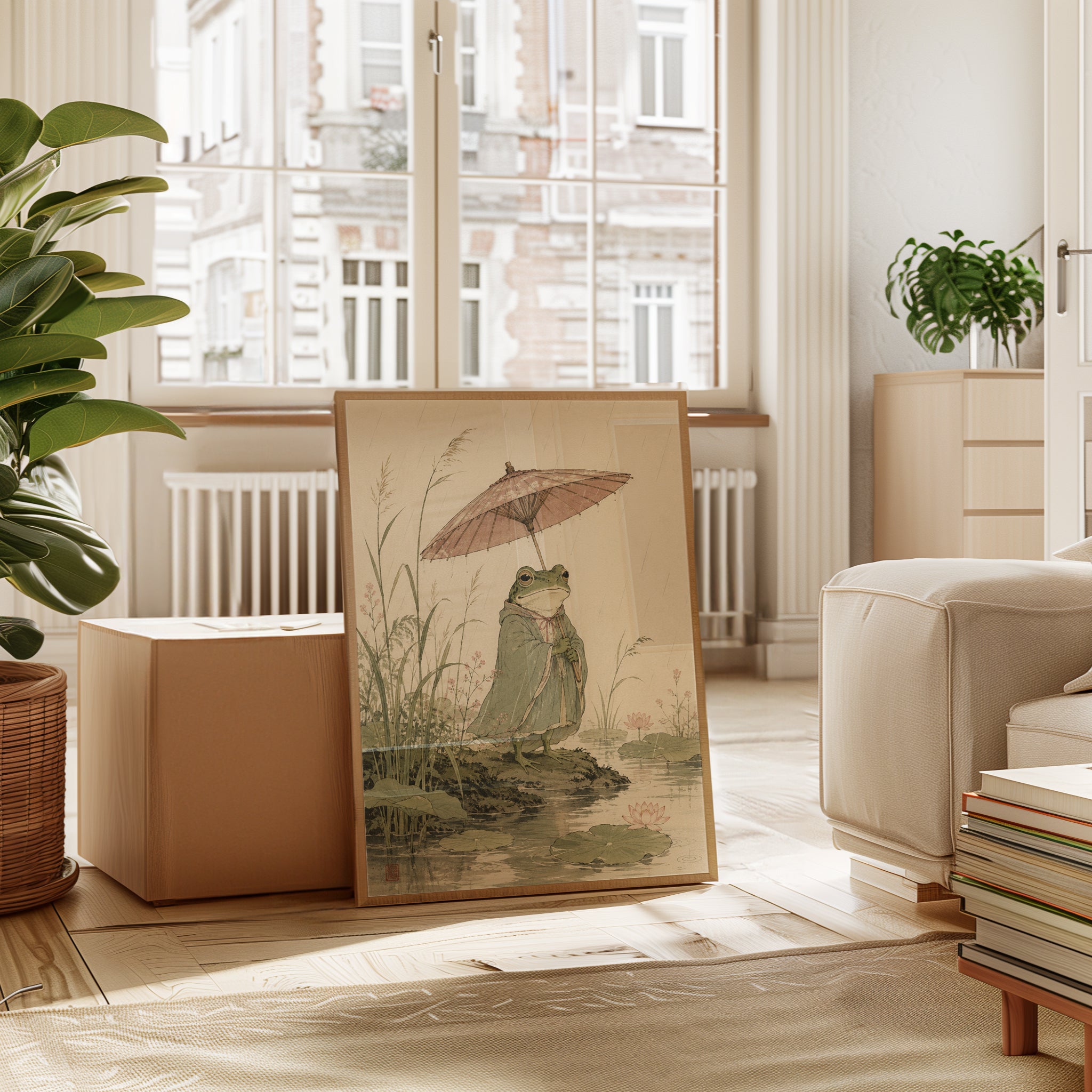Frog with Umbrella Print - interior