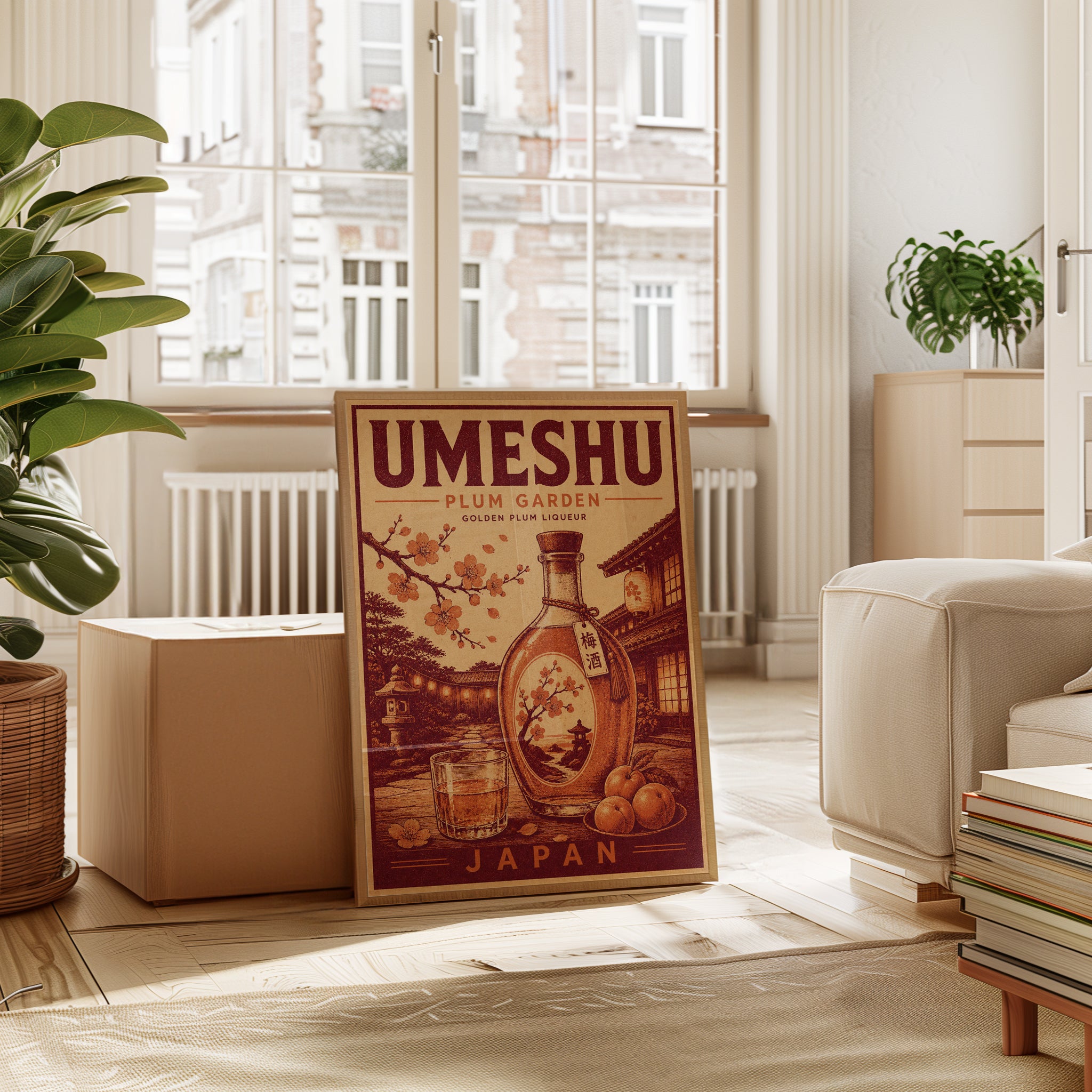 Vintage Japanese Umeshu Poster - interior