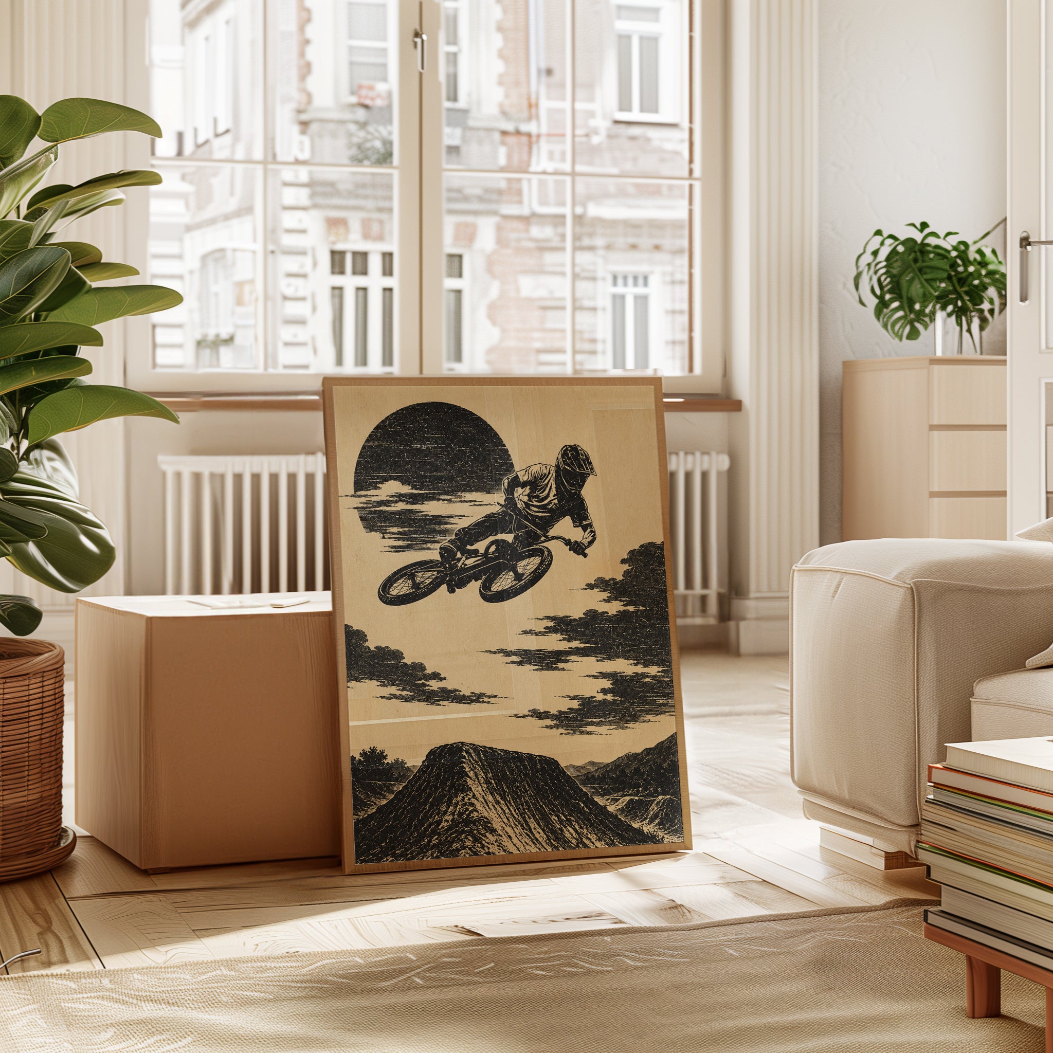 BMX Wall Art – Mountain Bike Jump Print - interior