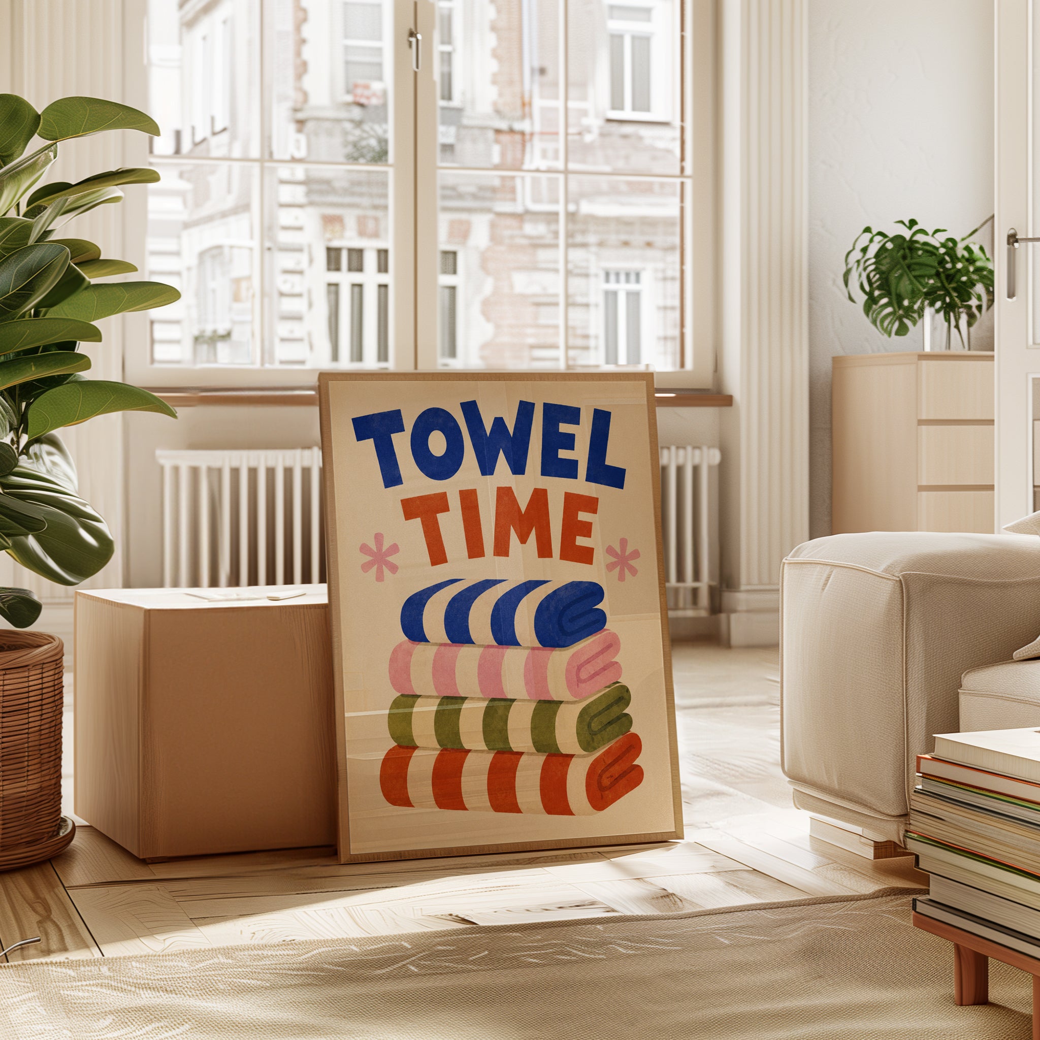 Bathroom Wall Art – Towel Time Print - interior