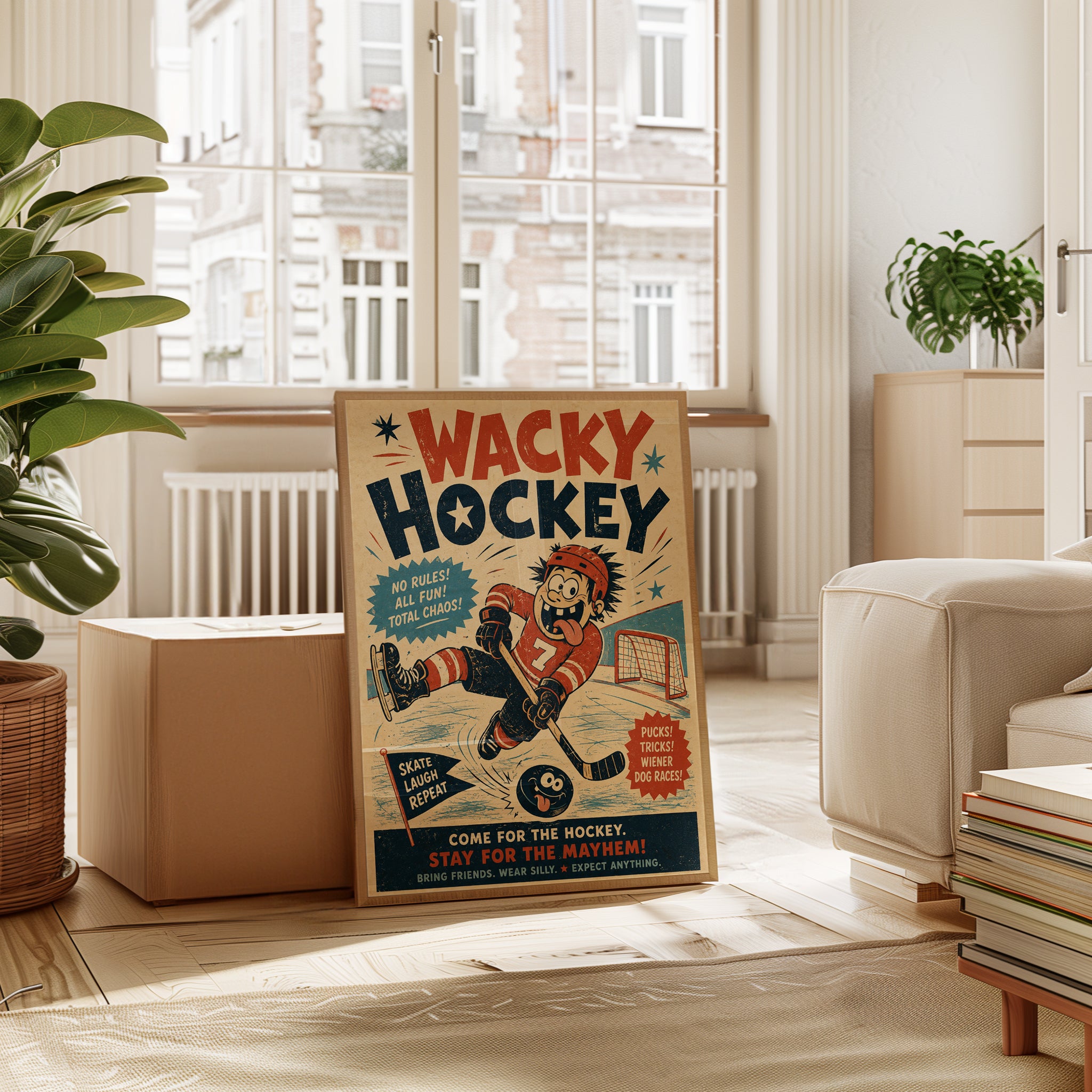 Vintage Hockey Poster – Retro Sports Print - interior