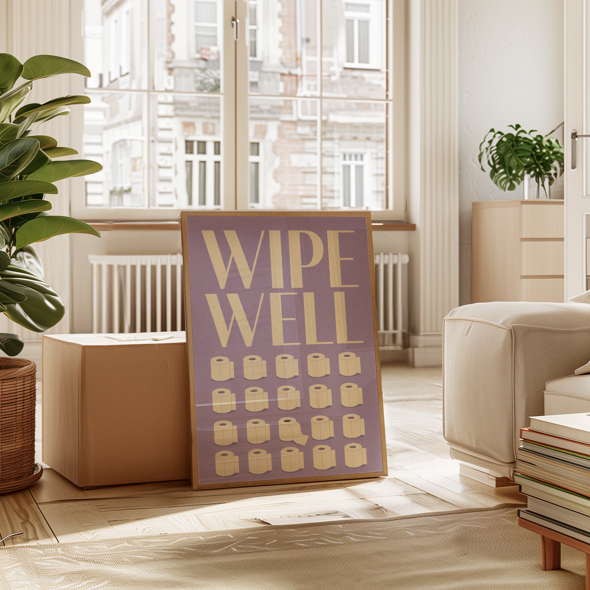 Wipe Well Bathroom Print - interior