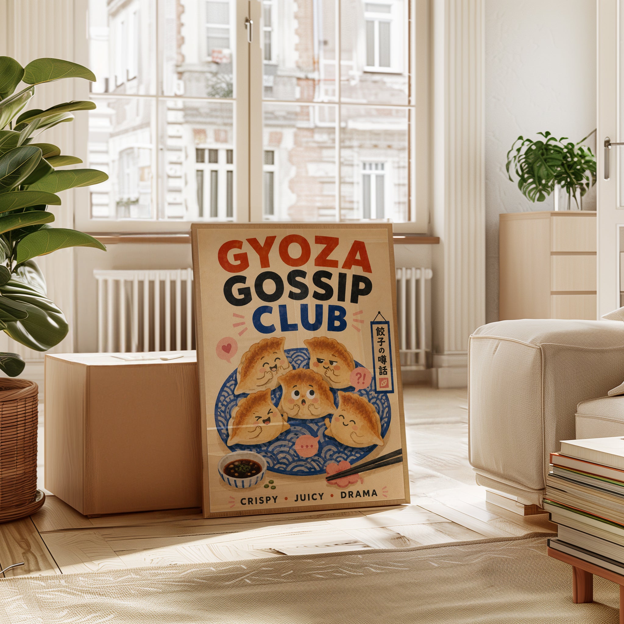 Gyoza Wall Art – Japanese Kitchen Print - interior