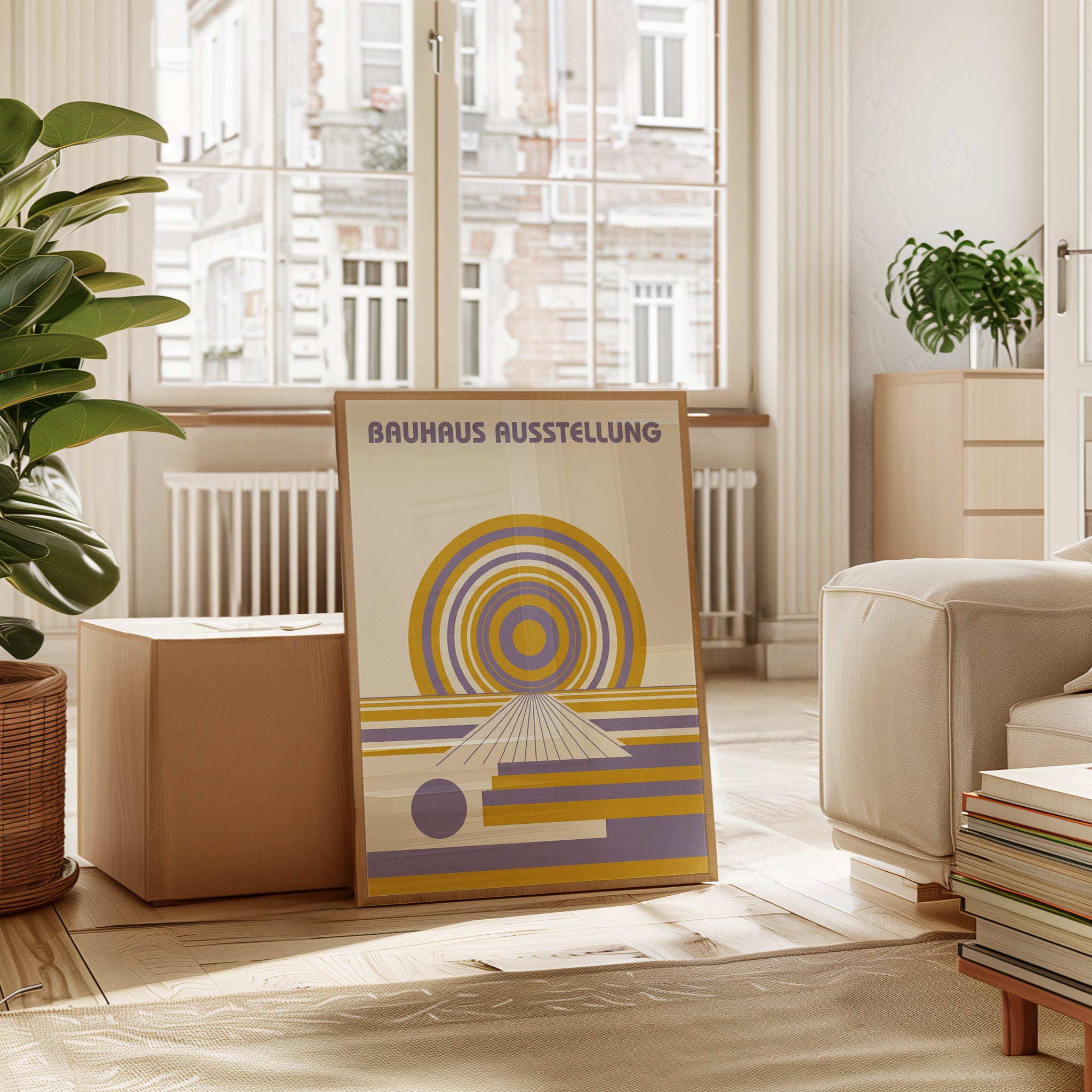 Bauhaus Art Poster: Mid-Century Geometric Design - interior