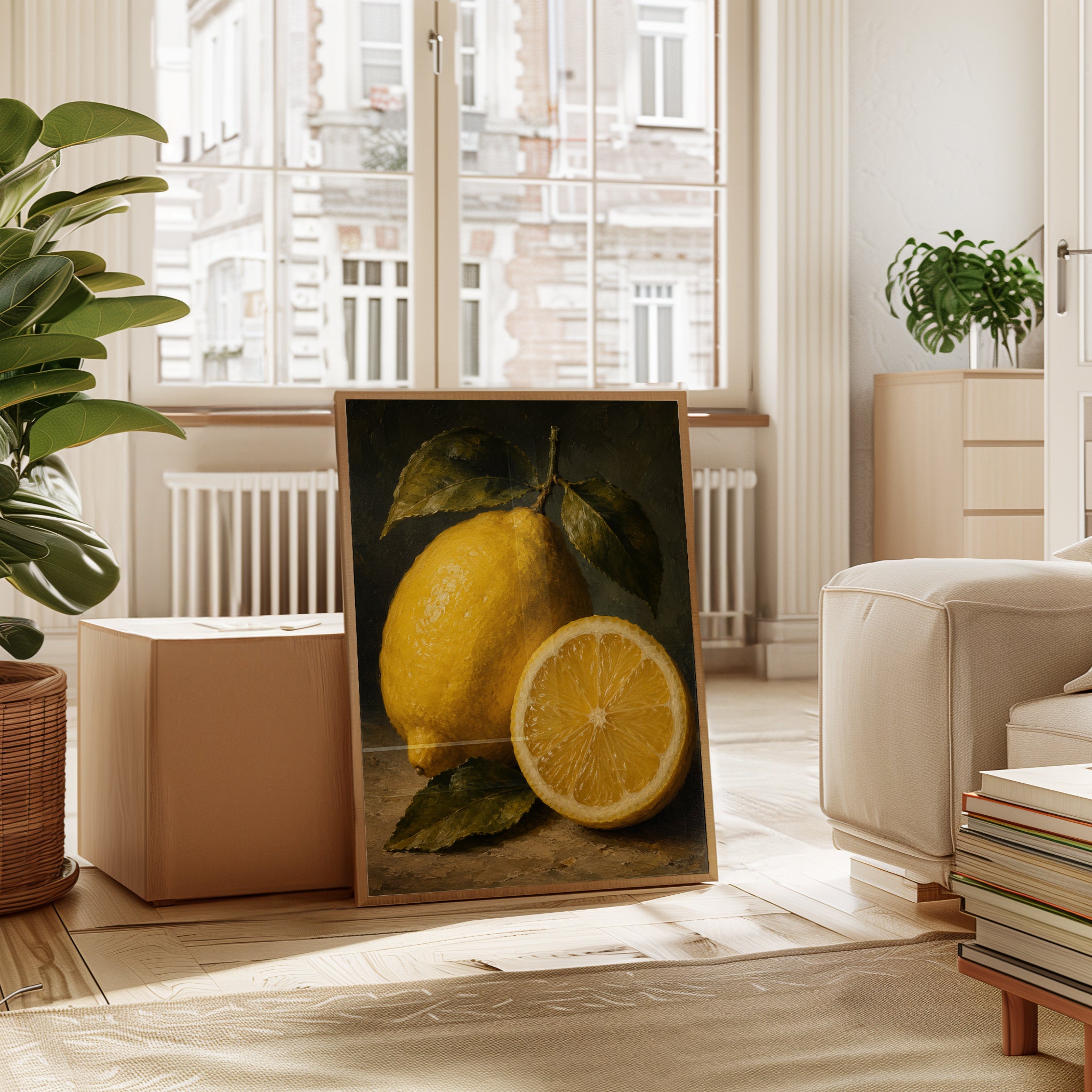 Lemon Kitchen Wall Art – Vintage Botanical Print - interior