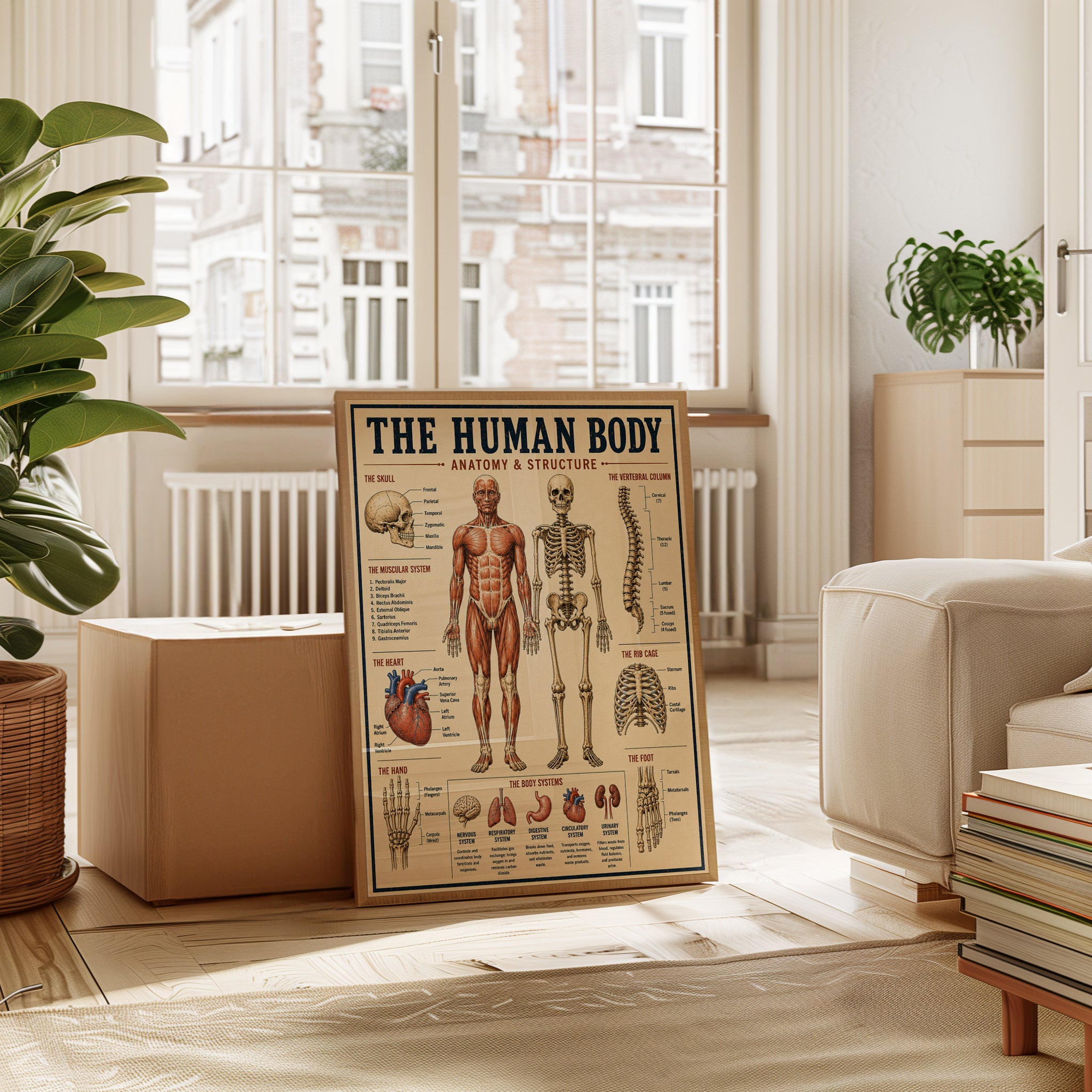 Human Anatomy Poster – Educational Science Print - interior