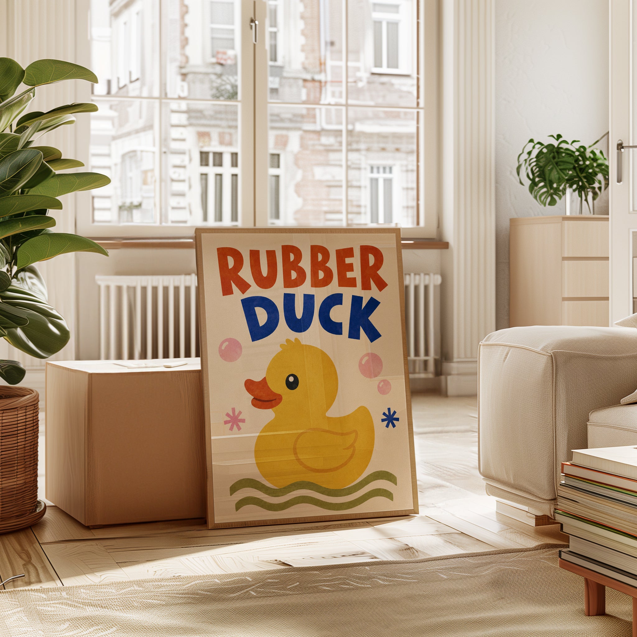 Rubber Duck Wall Art – Nursery Print - interior