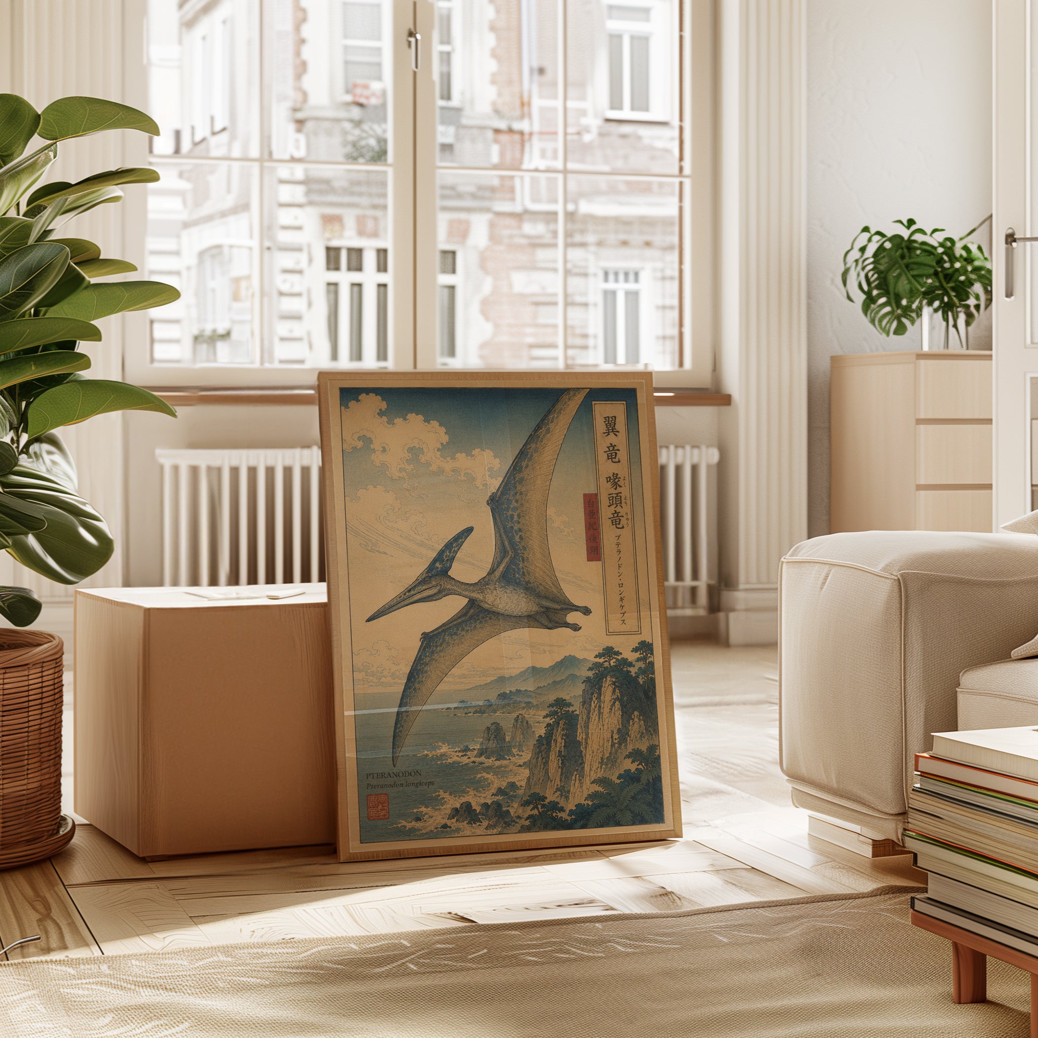 Pteranodon Ukiyo-e Print - interior