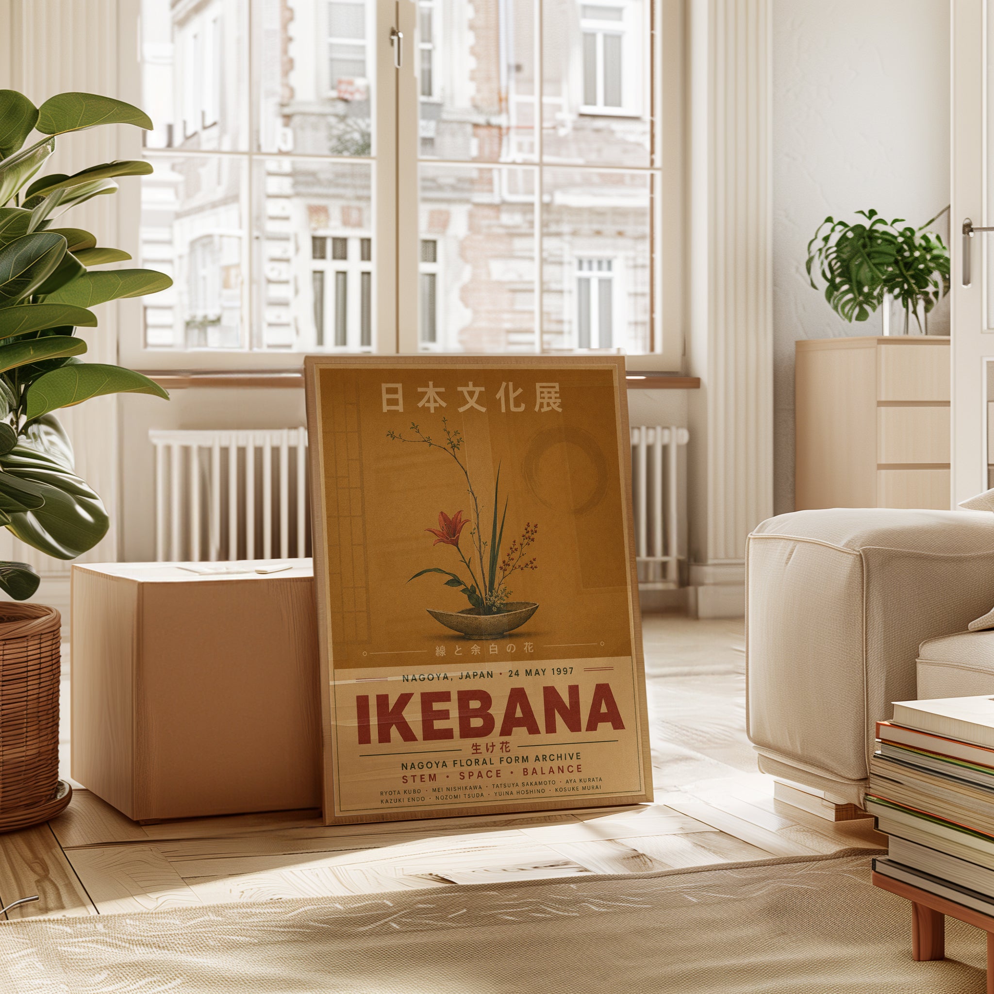 Japanese Exhibition Poster – Ikebana Wall Art - interior