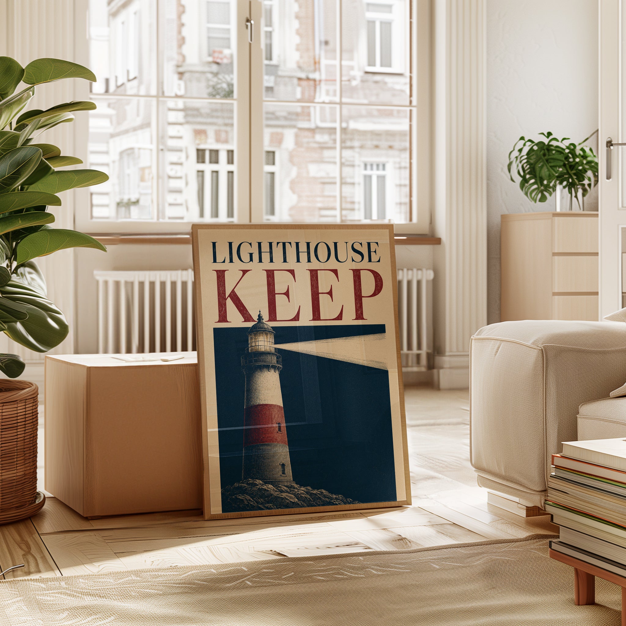 Lighthouse Wall Art – Nautical Poster - interior