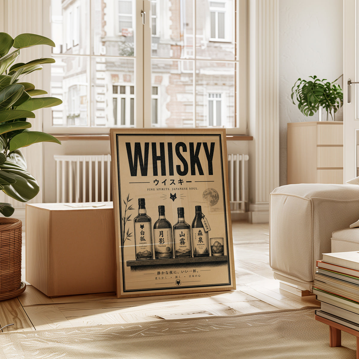 Japanese Whisky Poster – Vintage Bar Art - interior