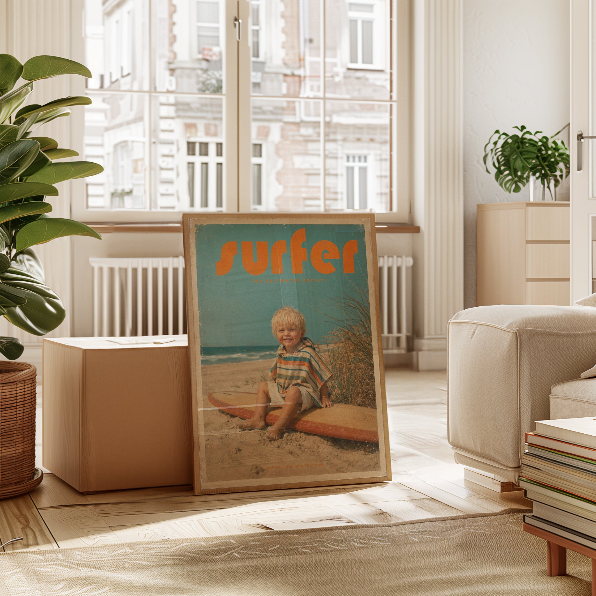 Vintage Surfer Print — Retro Beach Boy Magazine Cover - interior