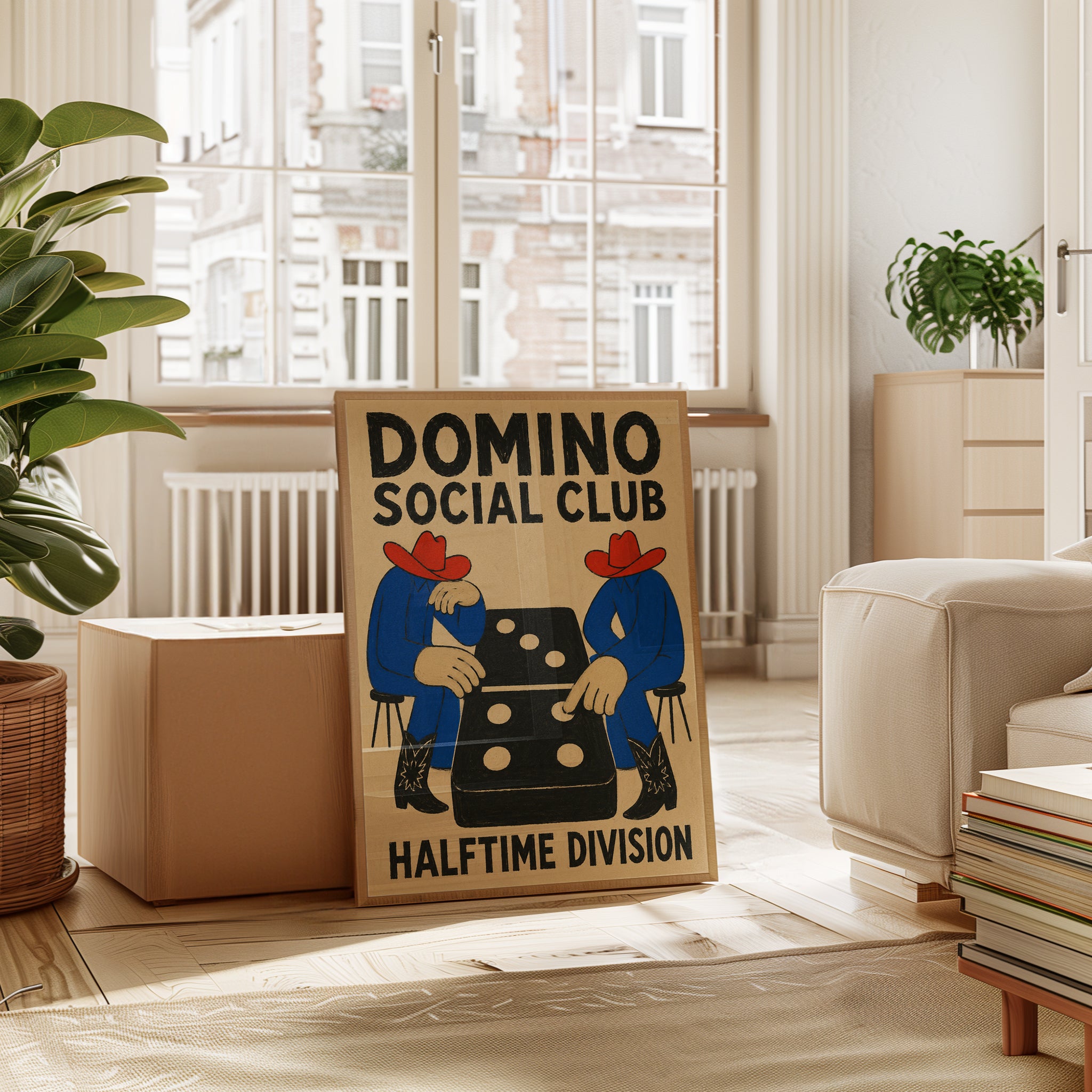 Domino Wall Art – Vintage Game Room Print - interior