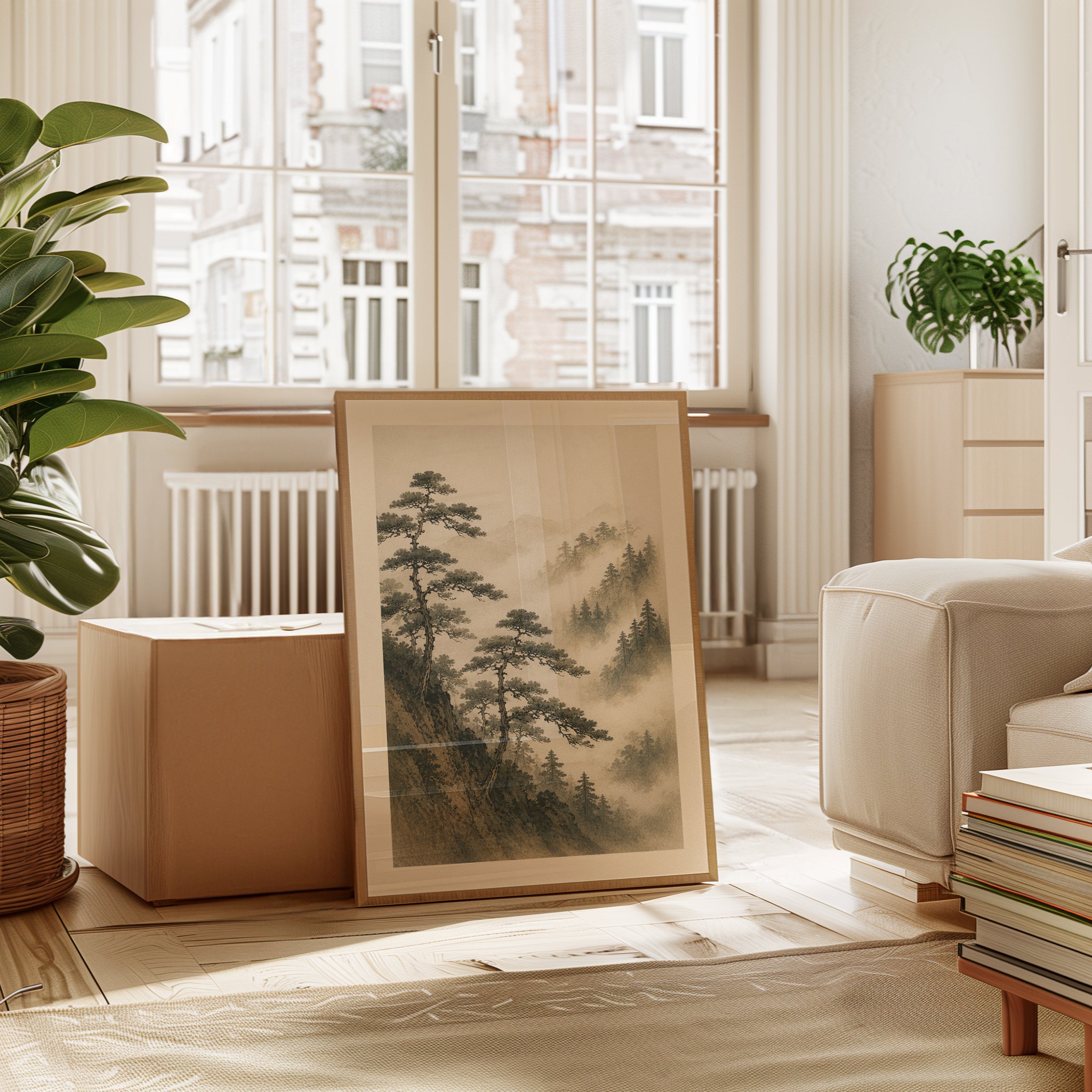 Japanese Mountain Wall Art - interior