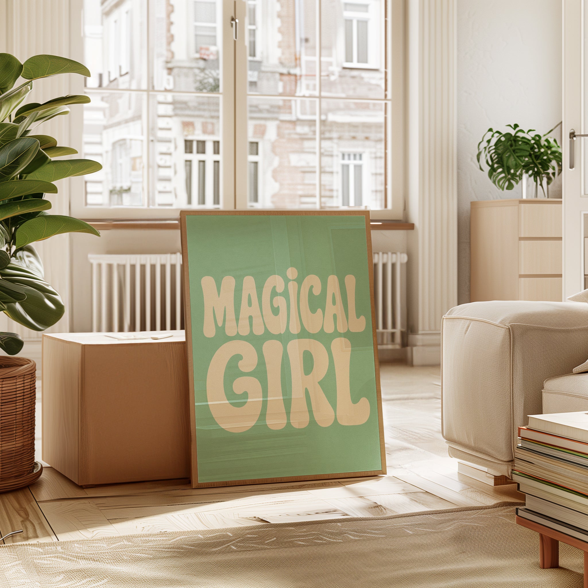 Magical Girl Typography Print - interior