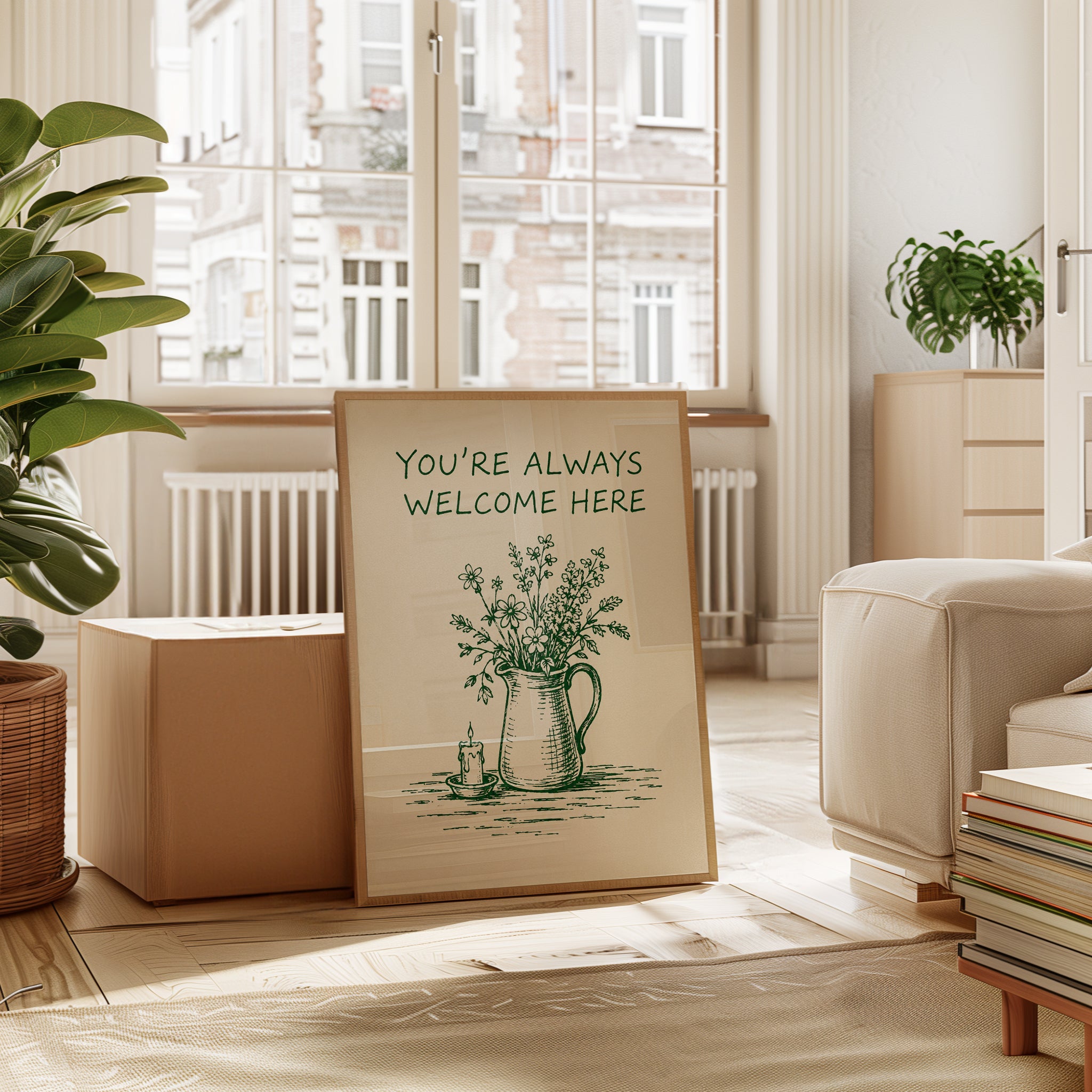 Cottagecore Floral Pitcher Print - interior