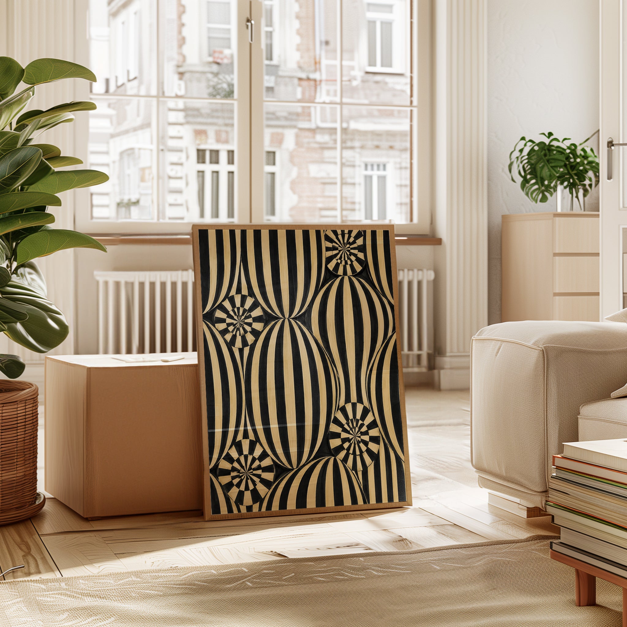 Op Art Print – Geometric Optical Illusion - interior