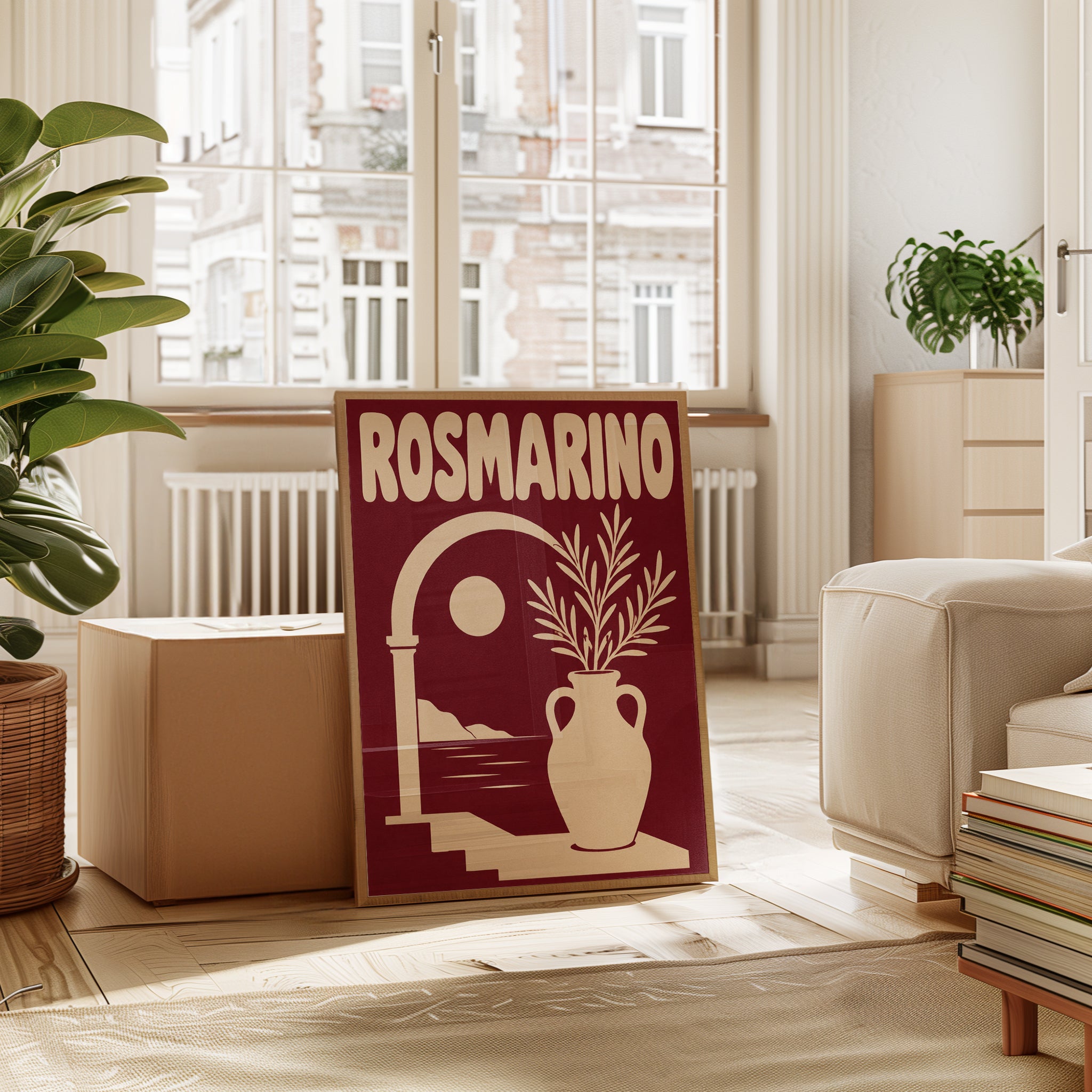 Rosmarino Travel Poster – Italian Riviera - interior