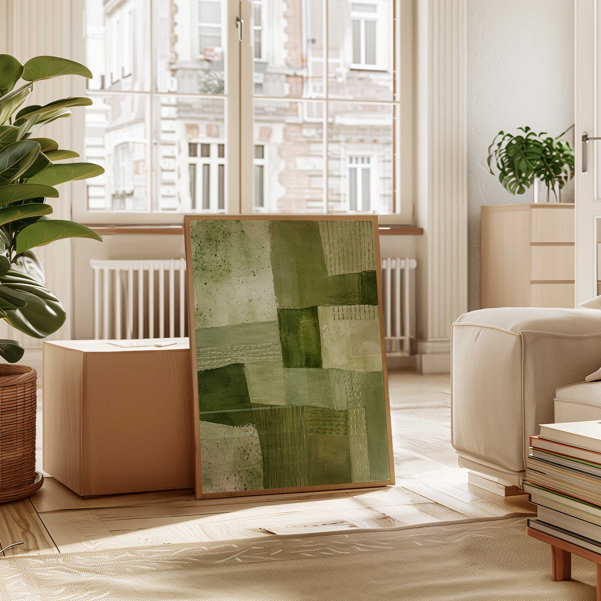 Green Abstract Wall Art - interior