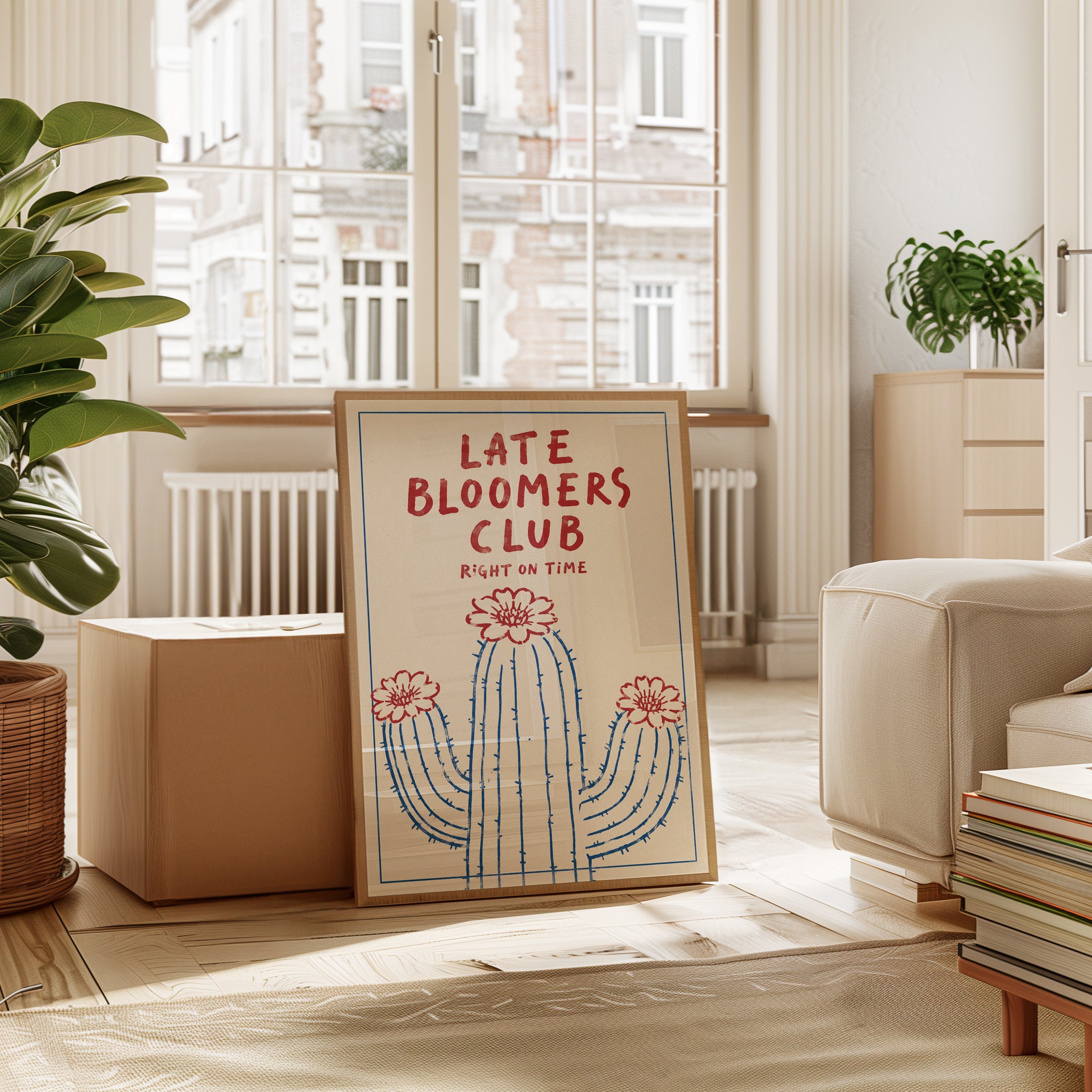 Cactus Quote Wall Art – Late Bloomers Club Print - interior