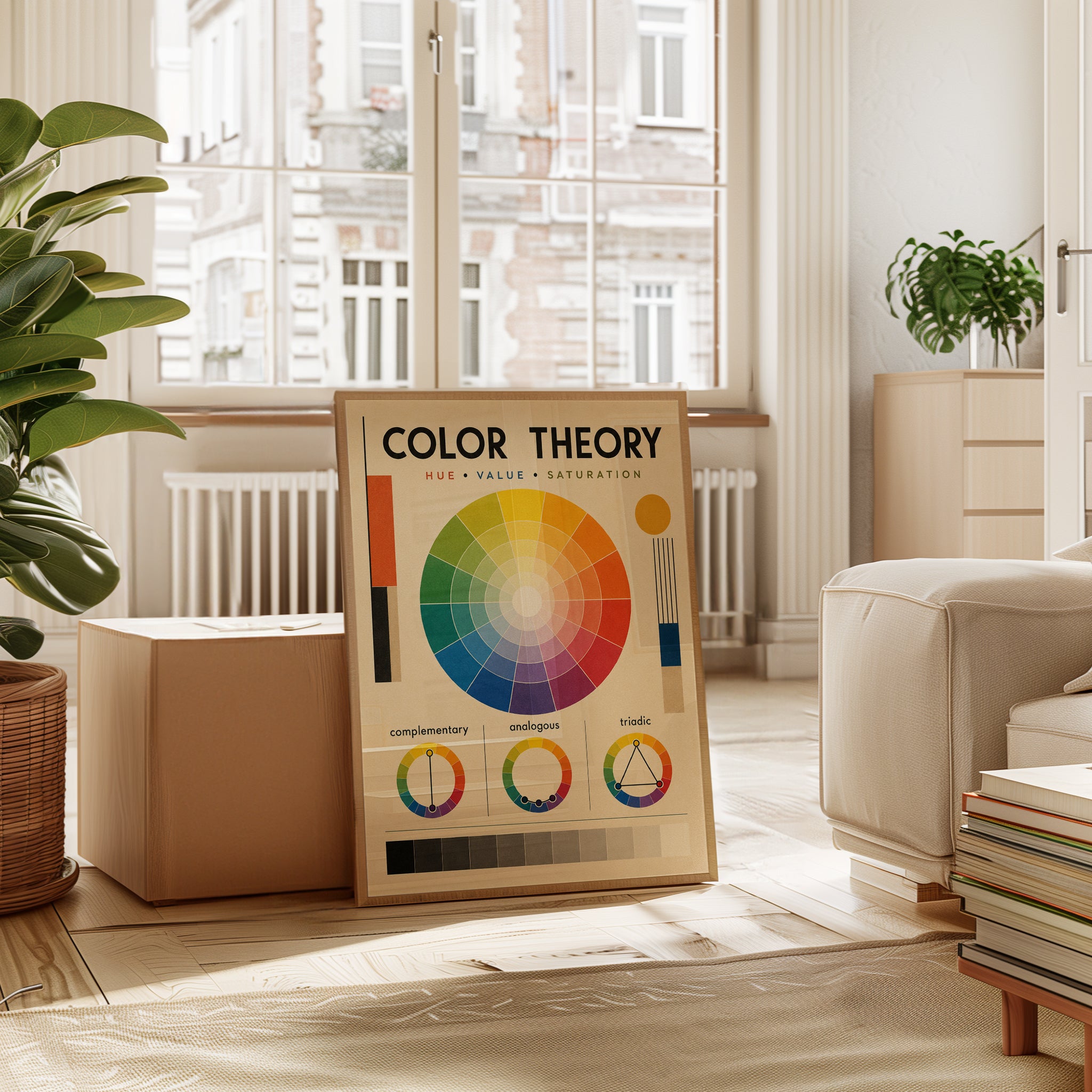 Color Wheel Poster – Color Theory Art Print - interior
