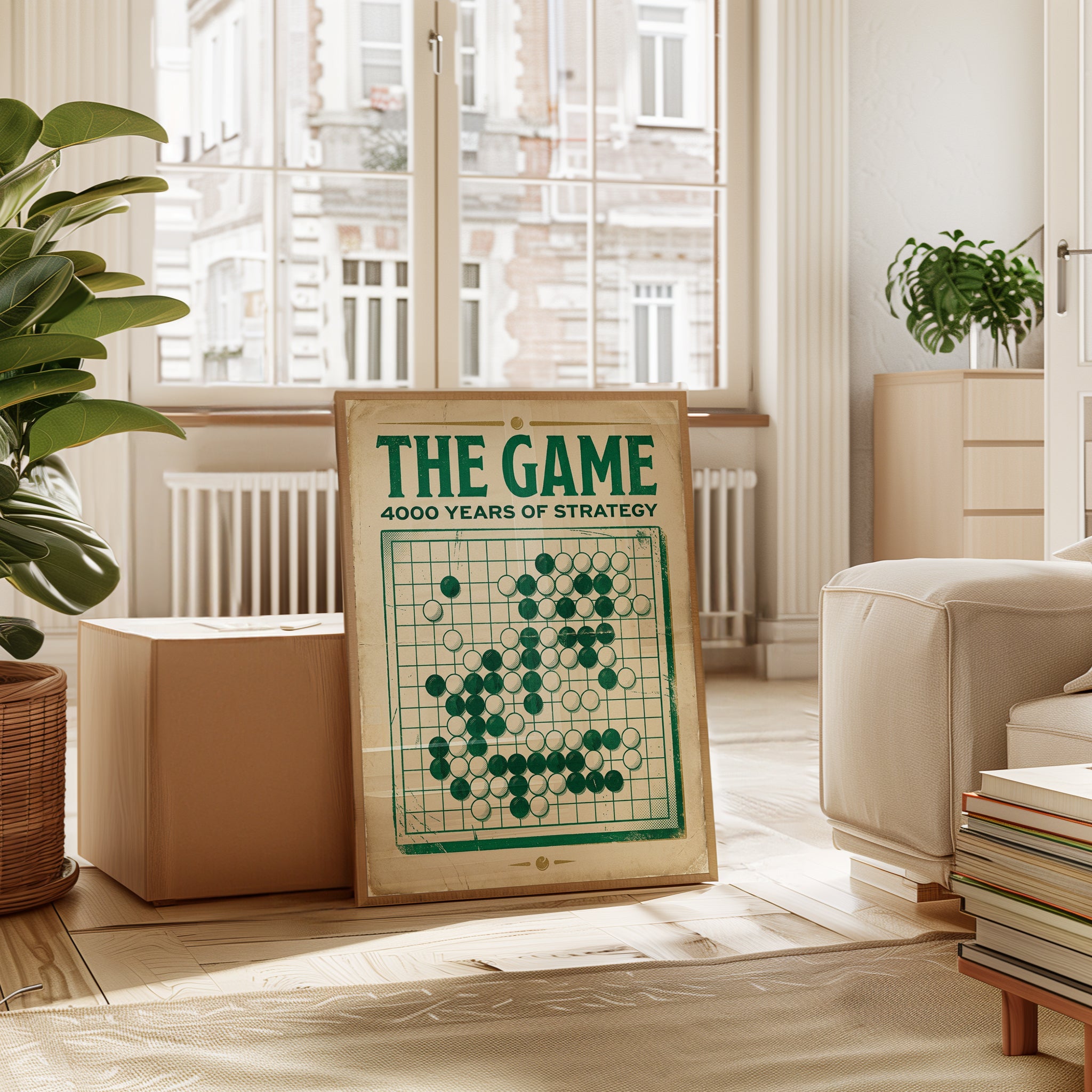 Go Game Vintage Poster – 4000 Years Strategy Board Art - interior