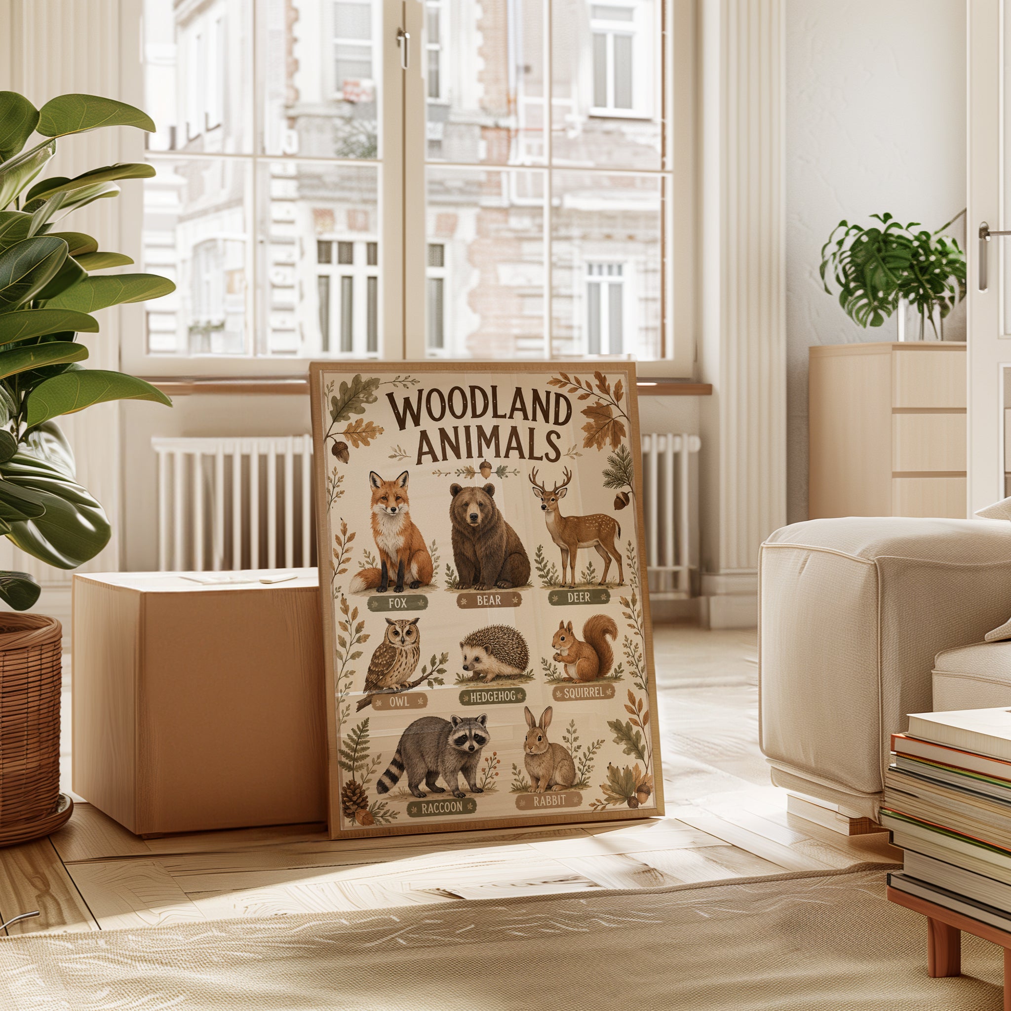 Woodland Animals Poster - interior