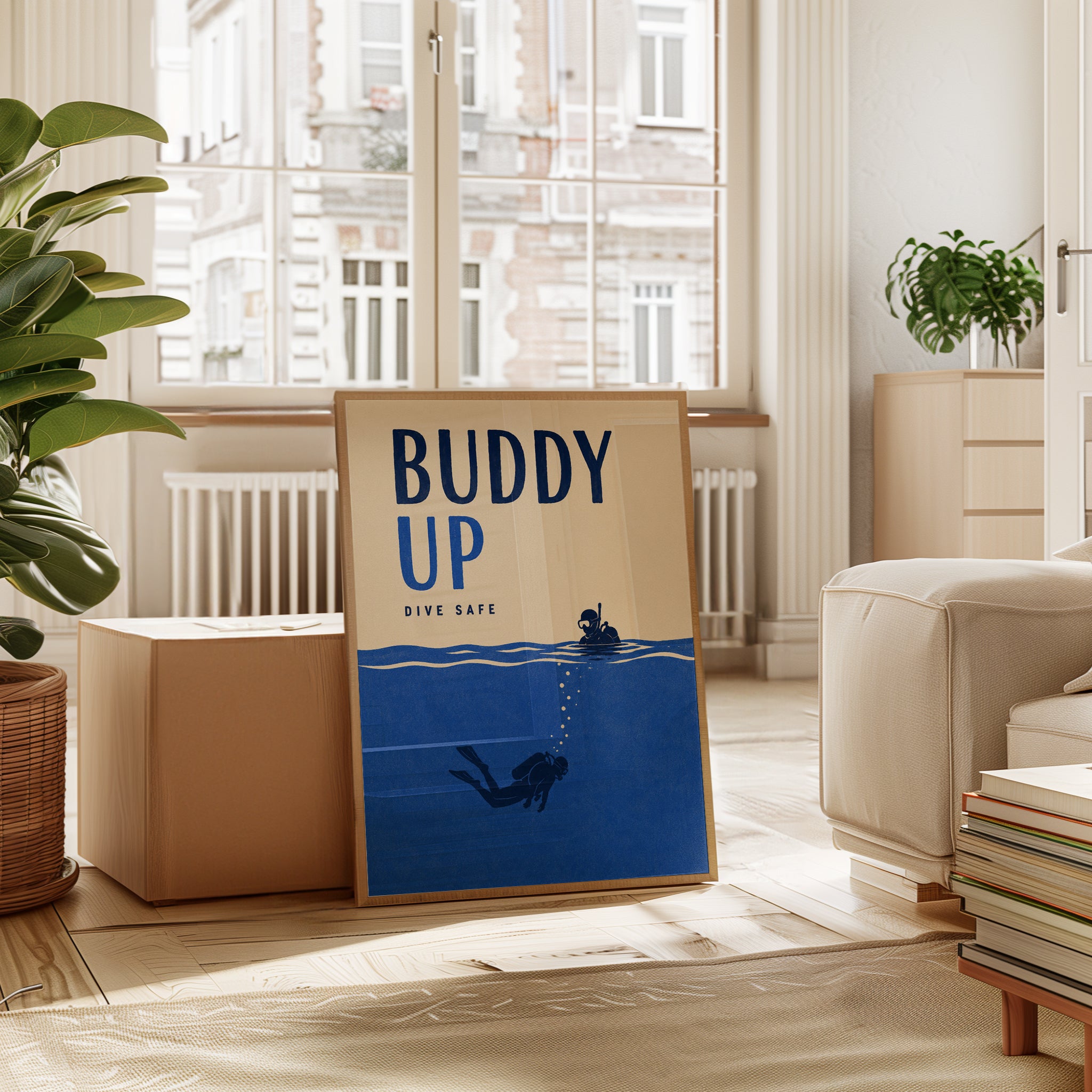 Dive Safety Poster – Buddy Up Print - interior