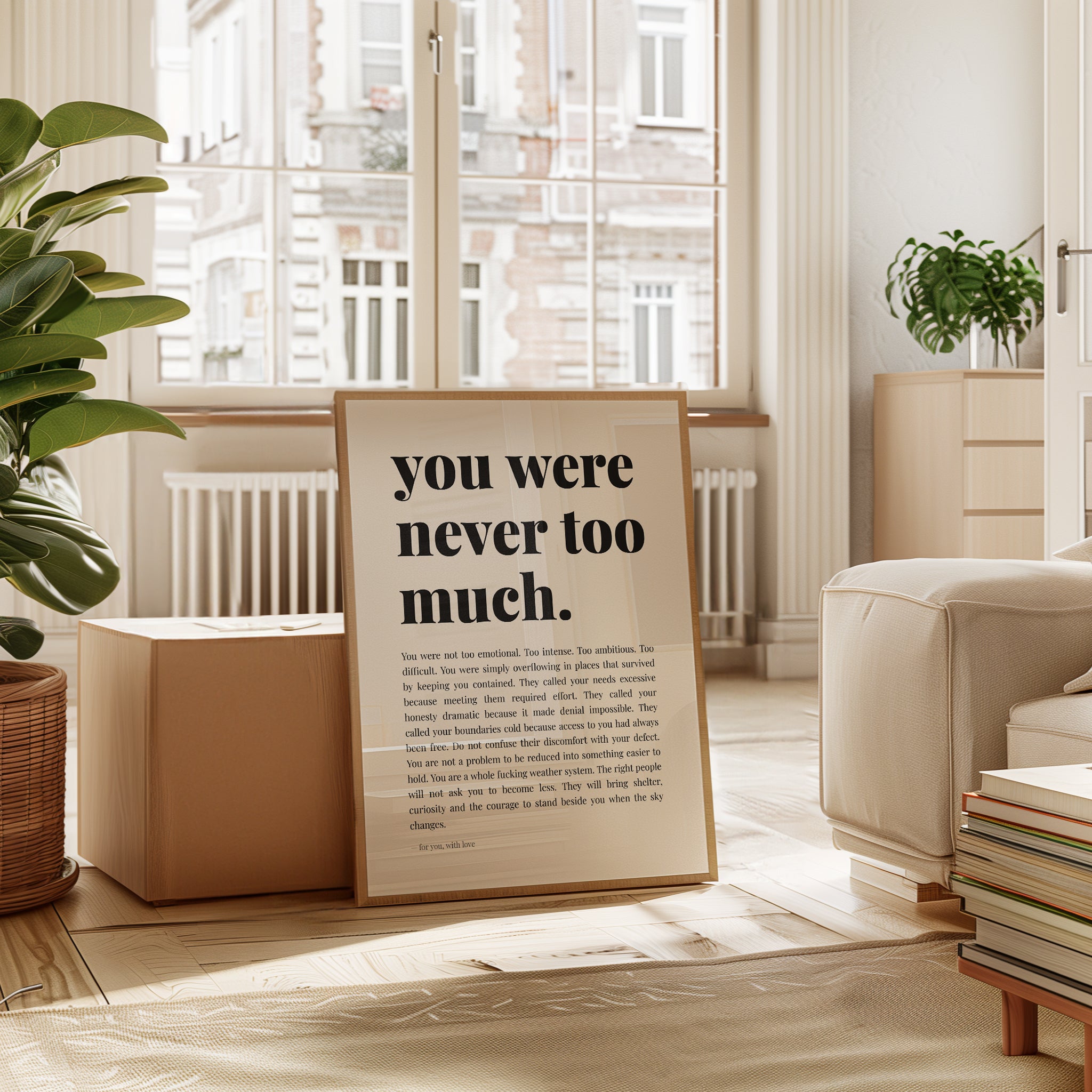 Self Love Wall Art – Mental Health Print - interior