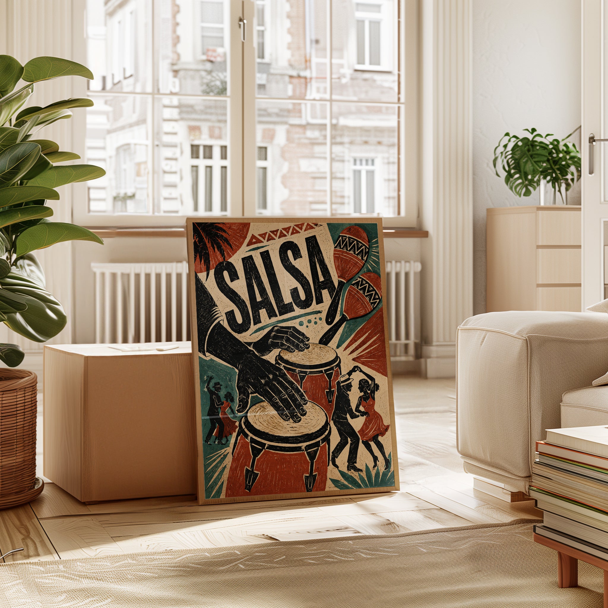 Salsa Dance Poster – Retro Music Wall Art - interior