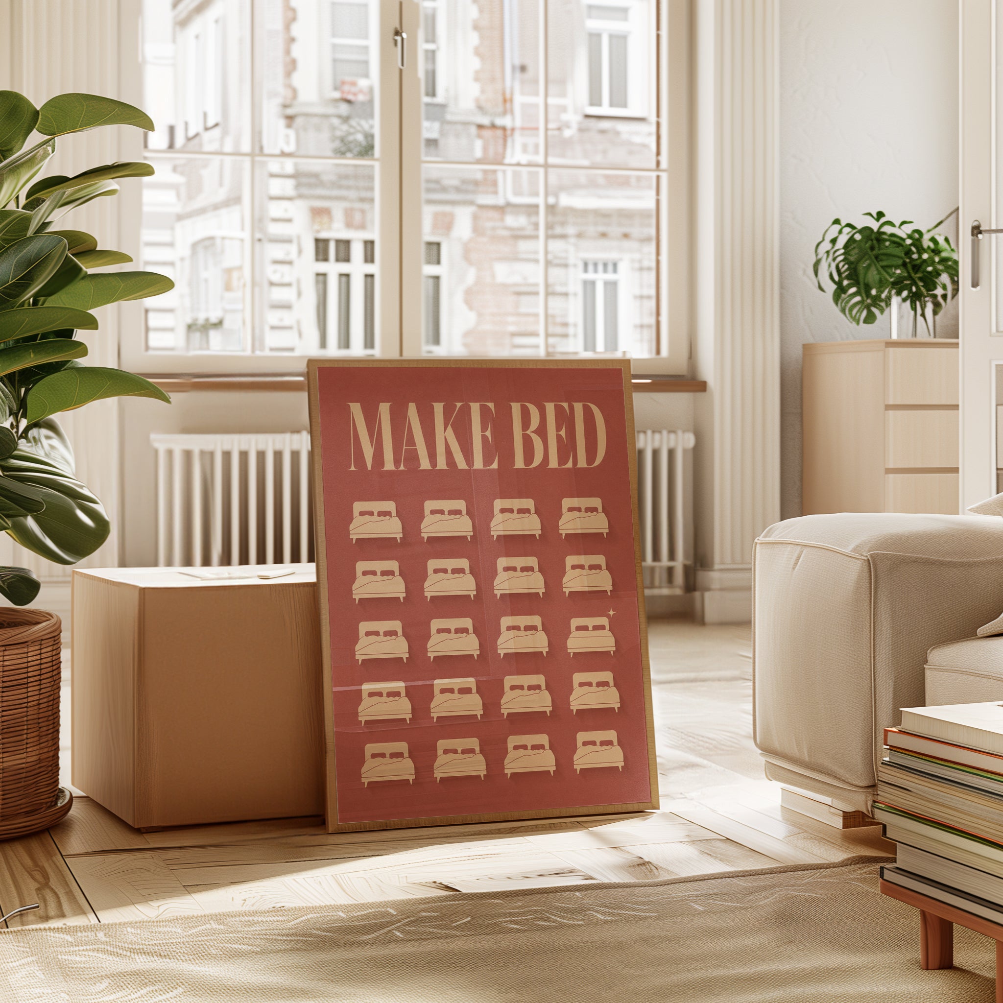 Make Bed Habit Tracker Print - interior