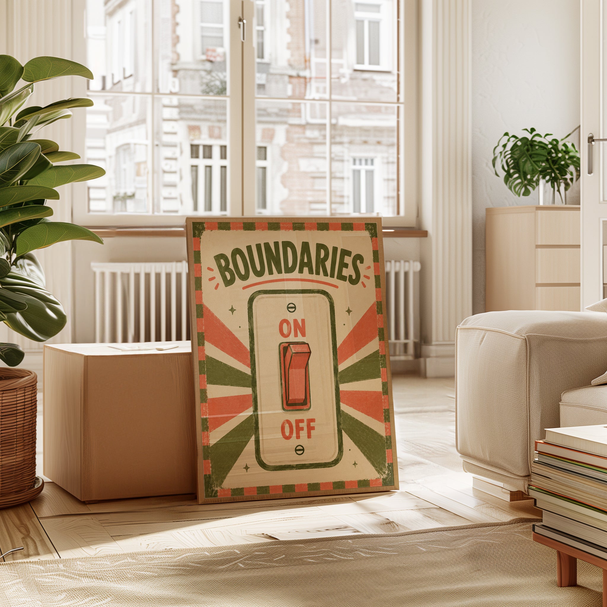 Mental Health Wall Art – Boundaries Print - interior