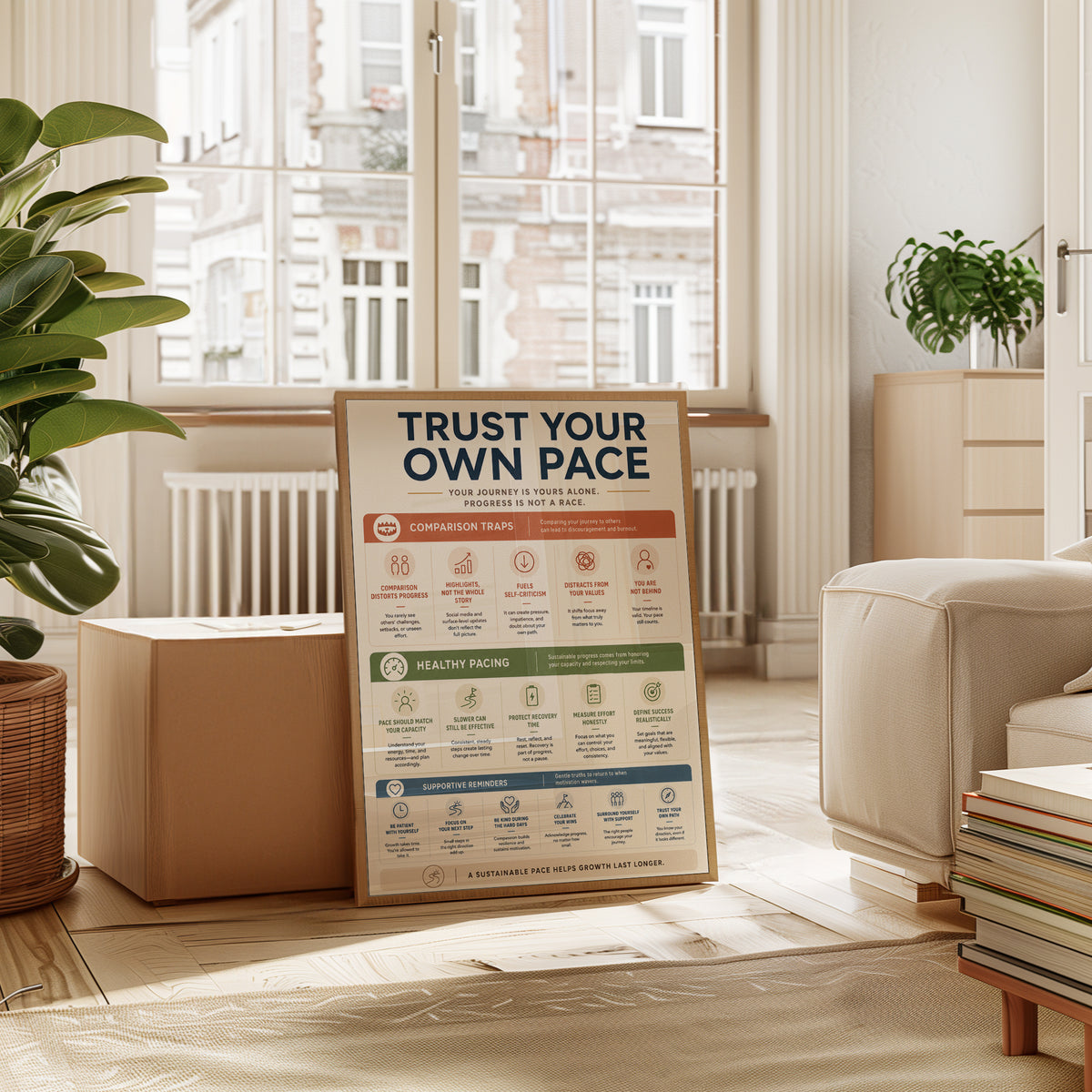 Trust Your Own Pace Print - interior