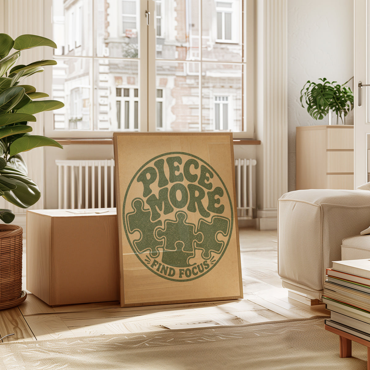 70s Typography Puzzle Print - interior