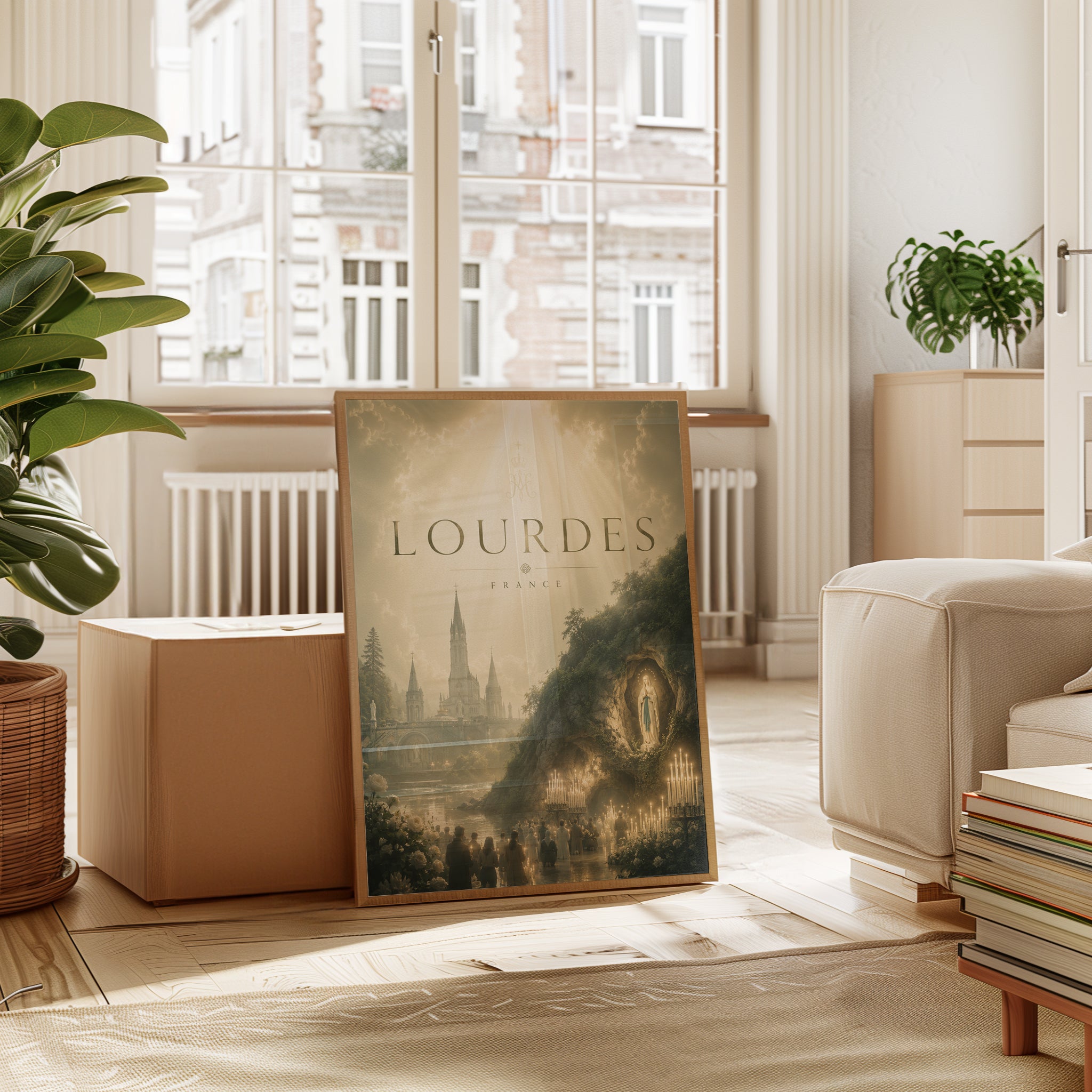 France Travel Poster – Lourdes Print - interior