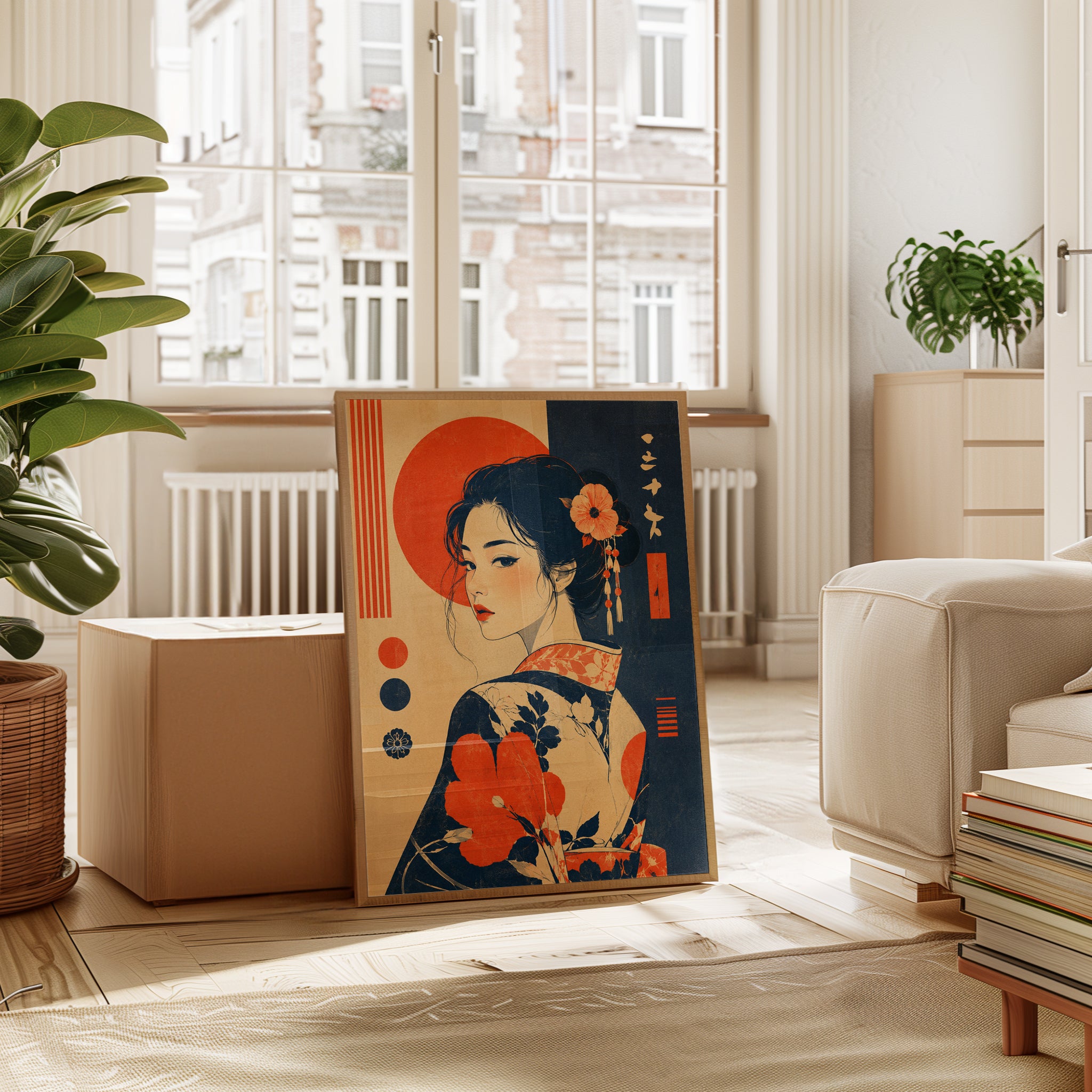 Japanese Geisha Poster – Vintage Asian Wall Art - interior
