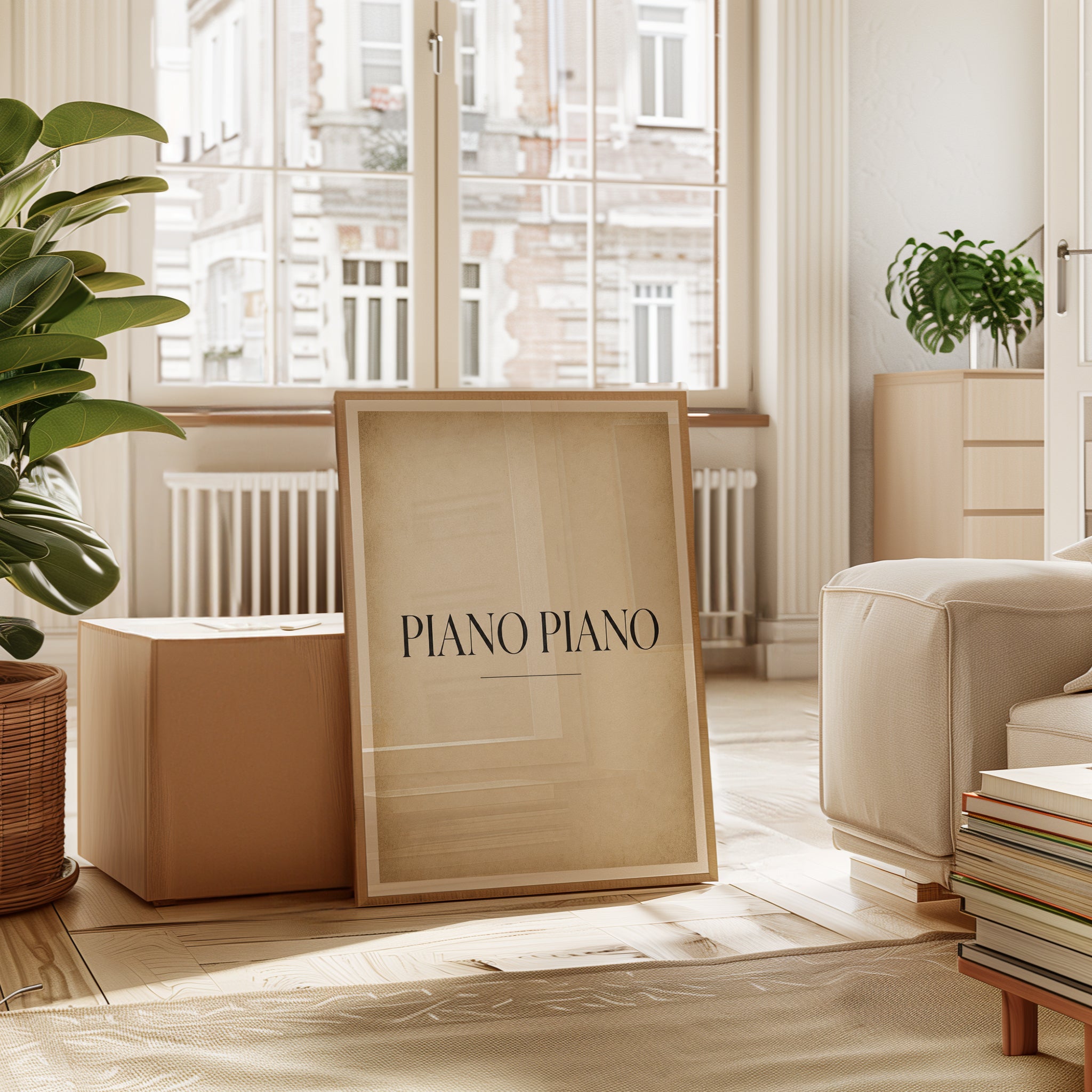 Piano Wall Art – Music Typography Print - interior