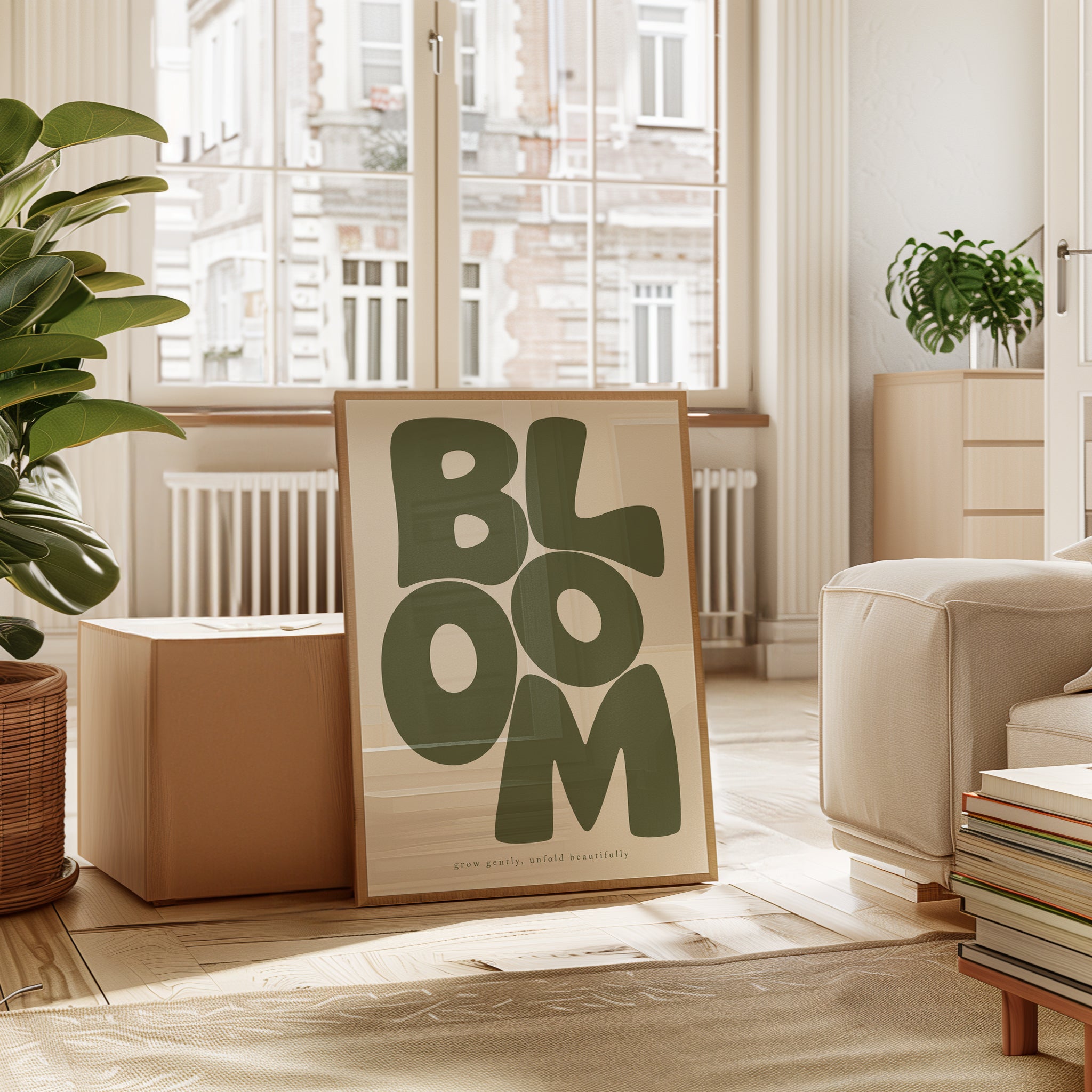 Bloom Wall Art – Grow Gently Unfold Beautifully - interior