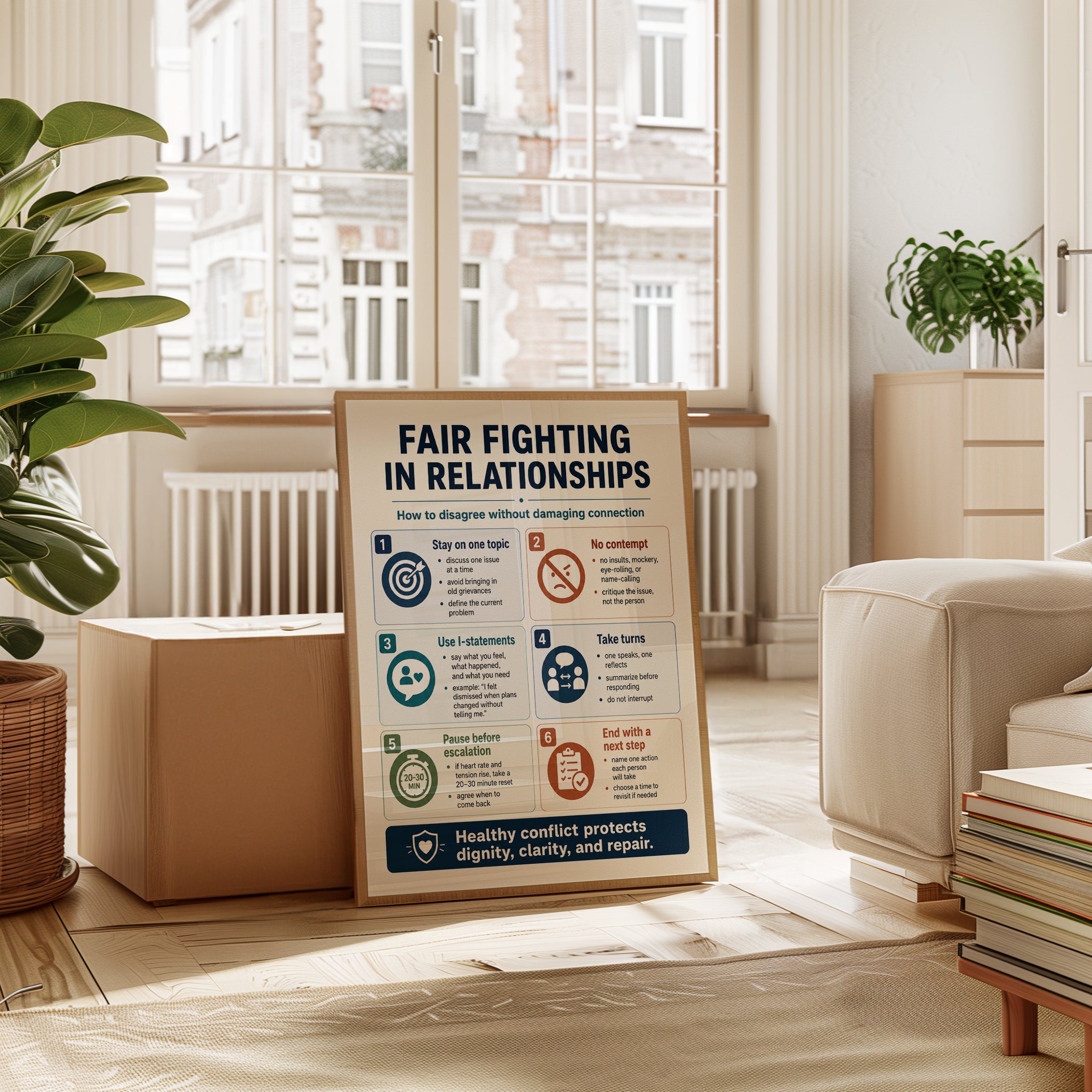 Fair Fighting Print: Conflict Resolution Guide for Couples - interior