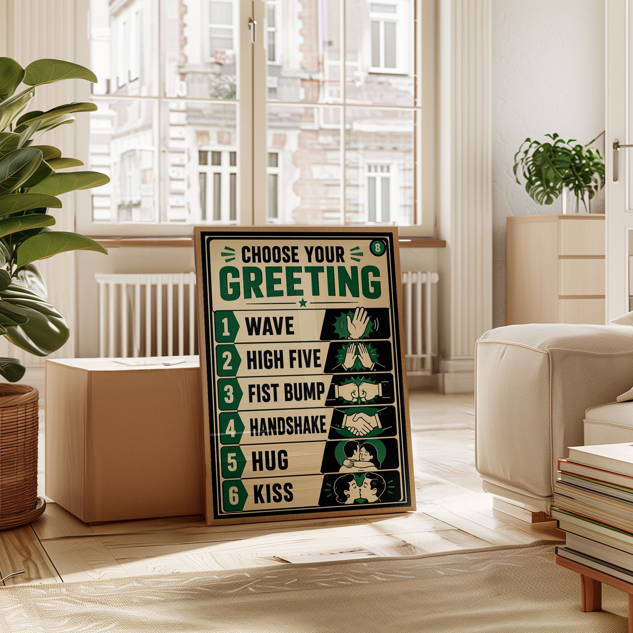 Vintage Greeting Poster - interior
