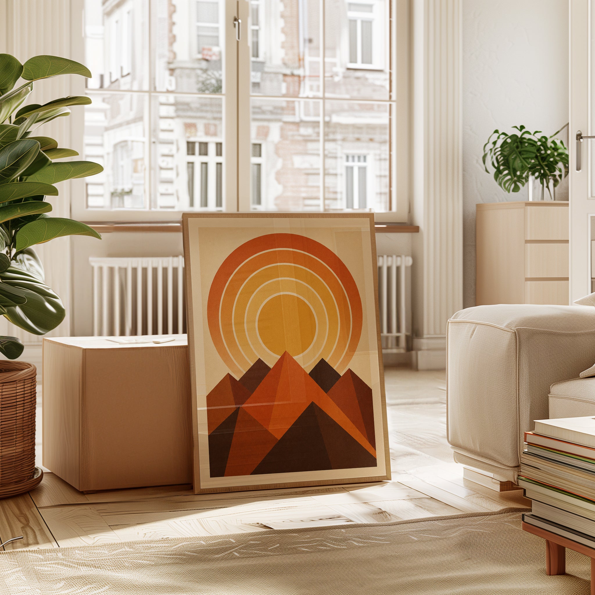 Retro Mountain Wall Art - interior