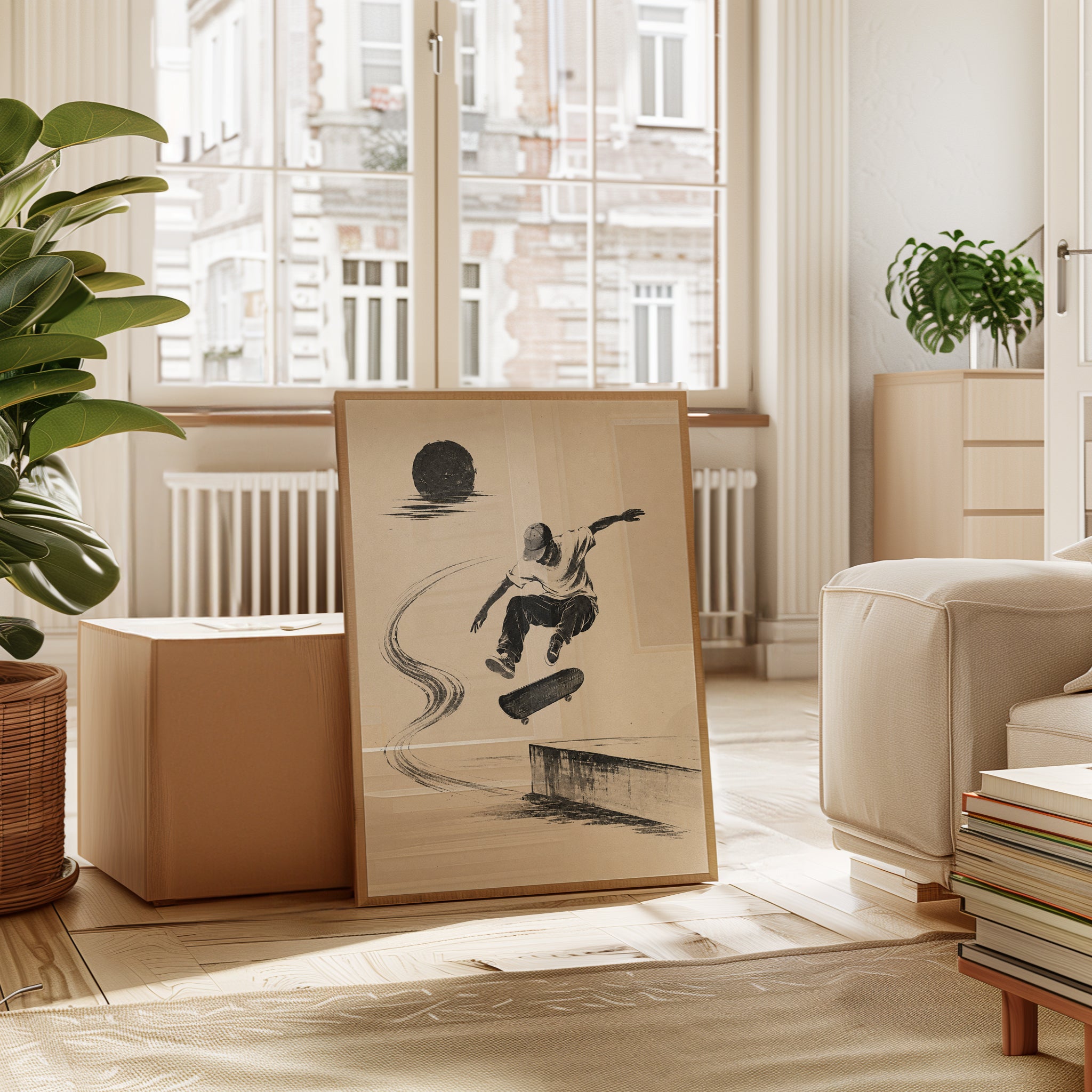 Skateboarding Wall Art – Urban Street Art Print - interior
