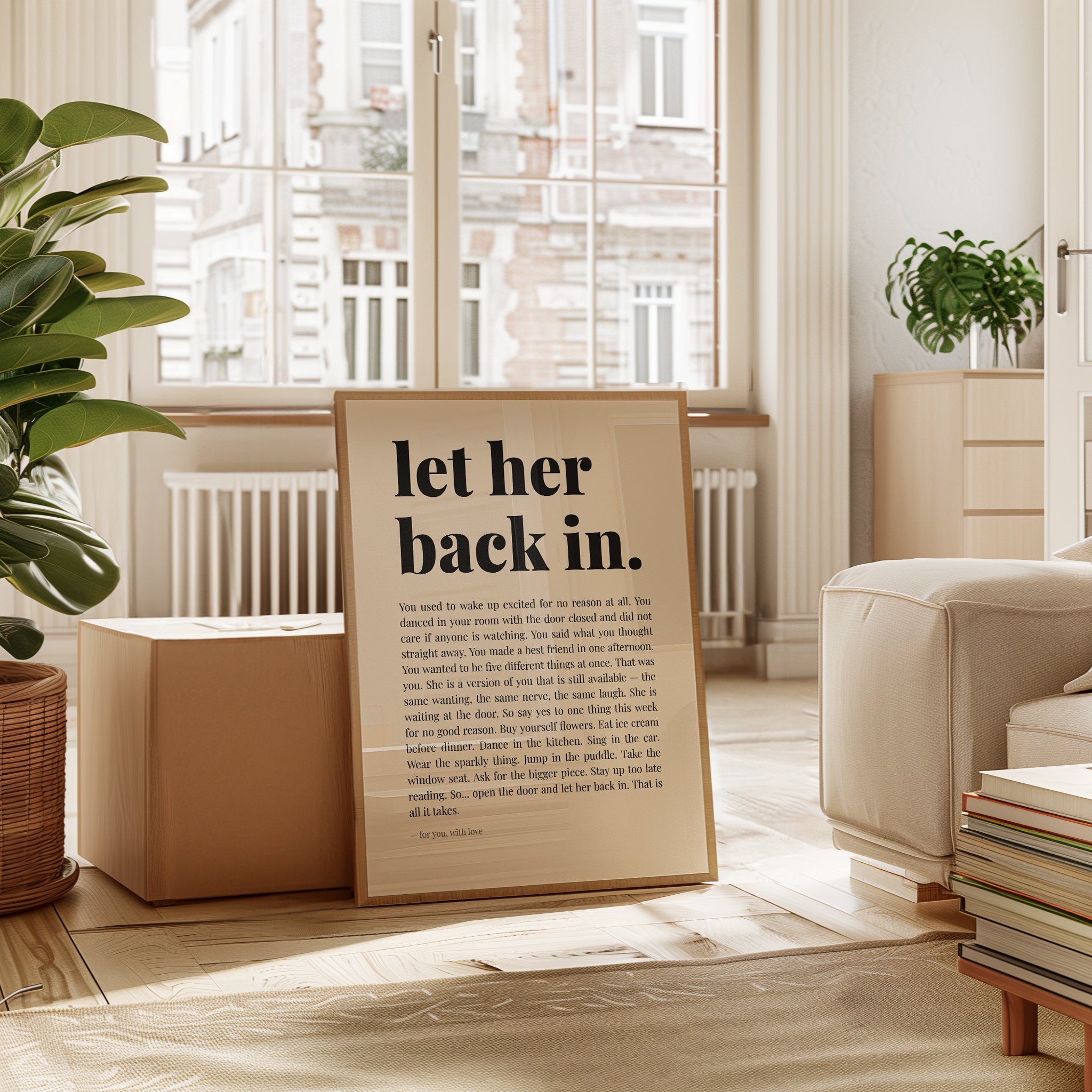 Motivational Quote Print - interior
