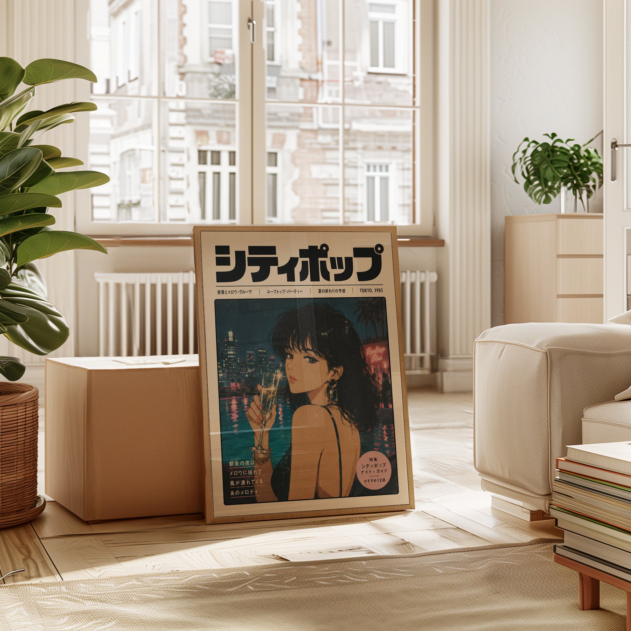 Retro Japanese Magazine Cover Print — City Pop Tokyo 1985 - interior