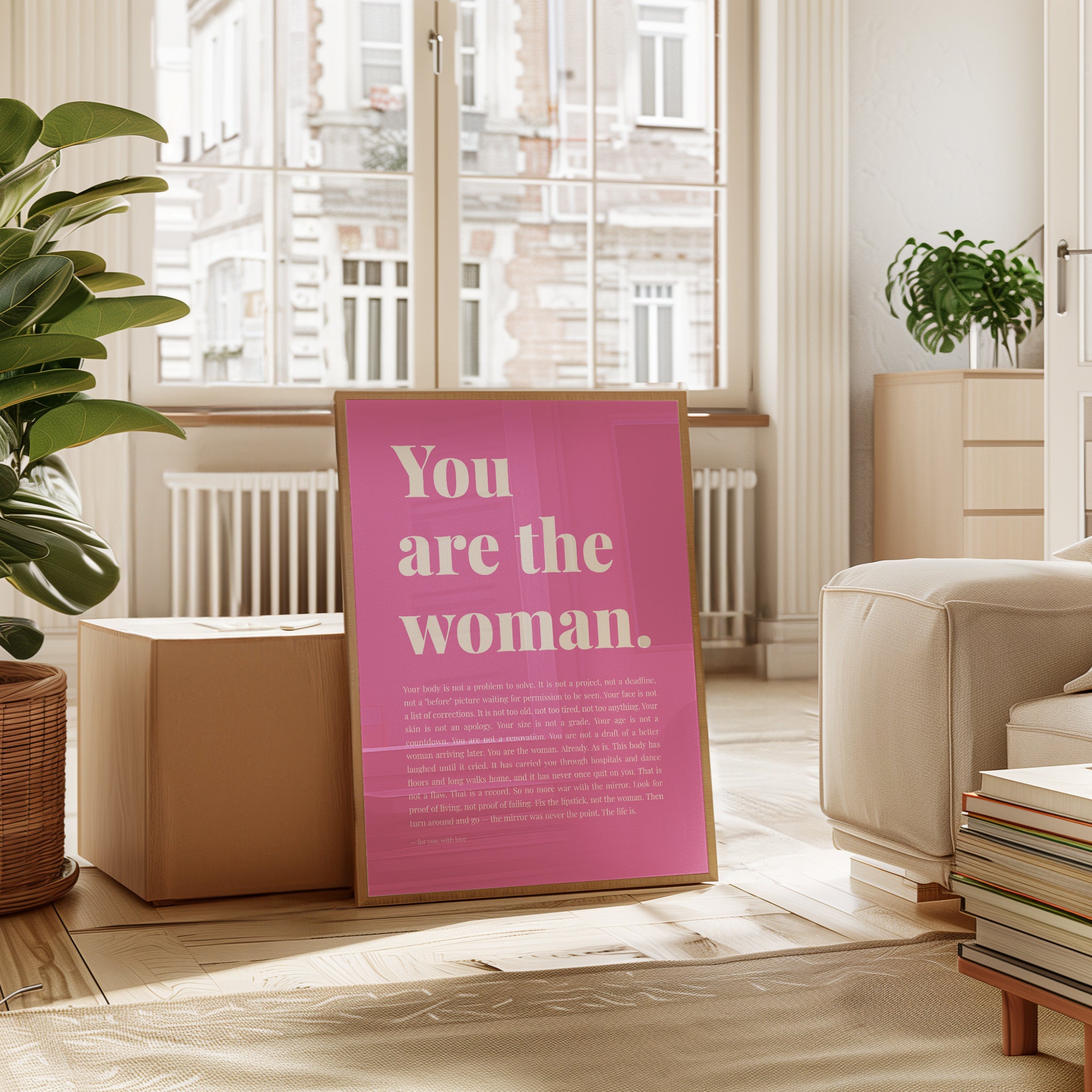 Empowerment Wall Art – Feminist Quote Print - interior