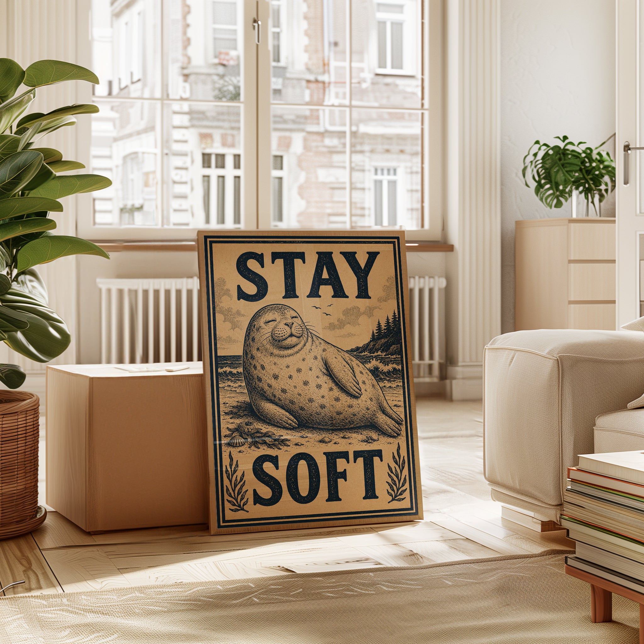 Coastal Seal Print - interior