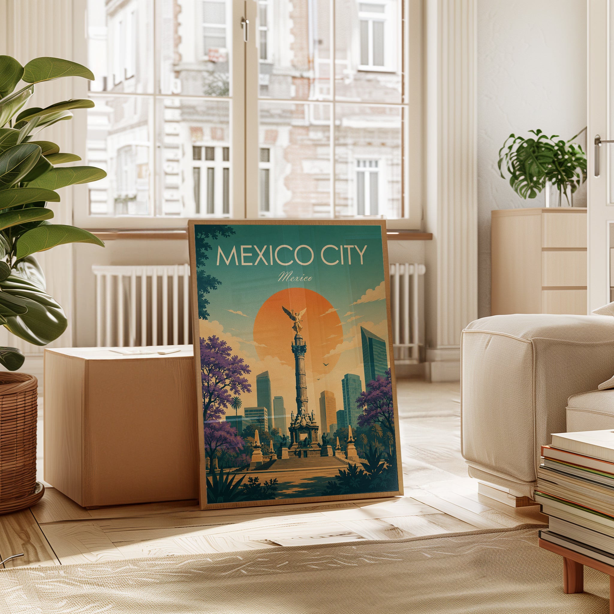 Mexico City Travel Poster – Vintage Mexico Print - interior