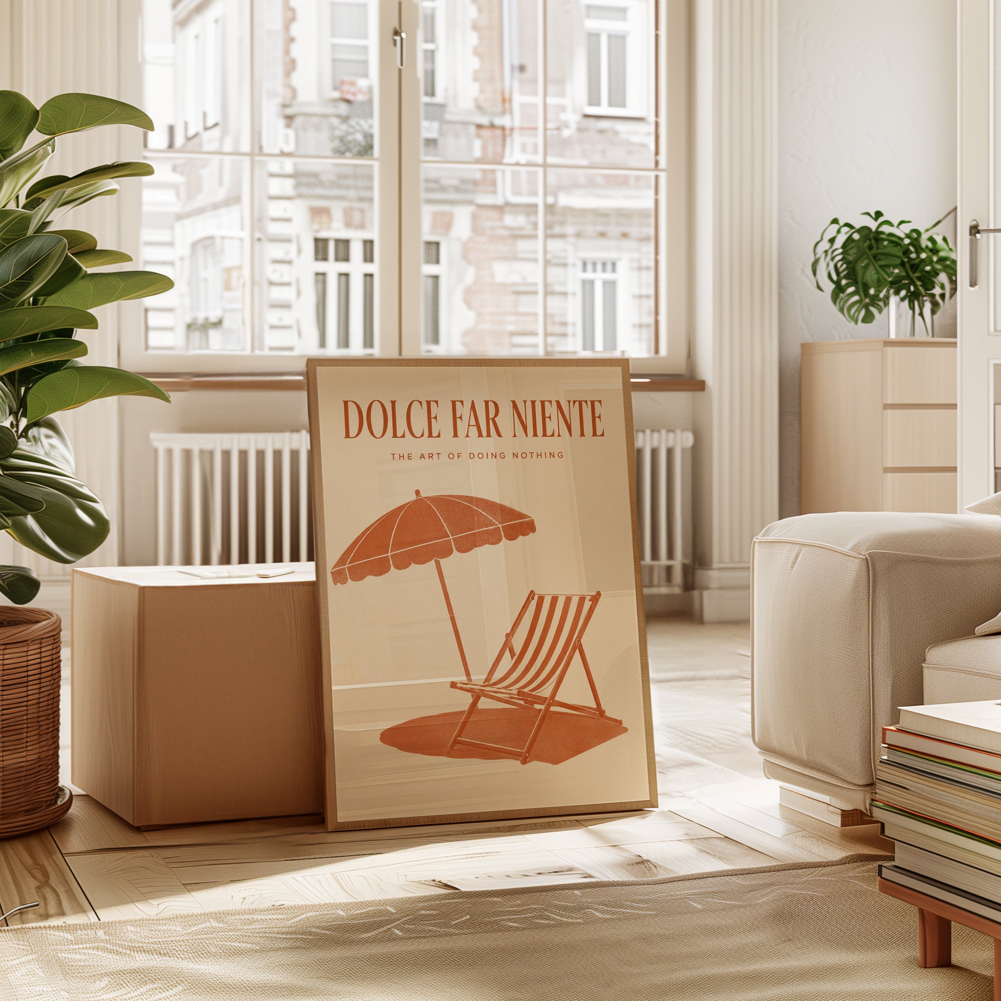Dolce Far Niente Beach Print - interior