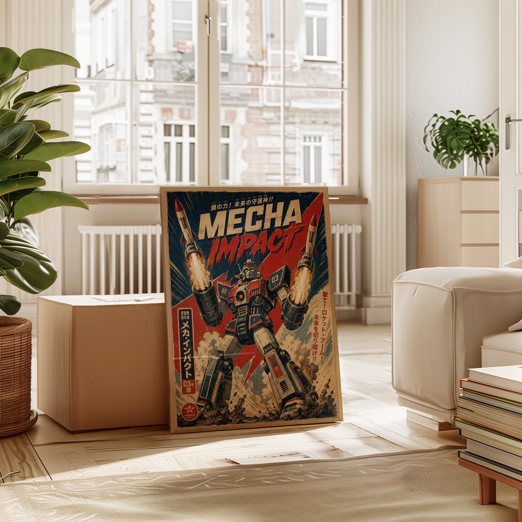 Retro Robot Poster - interior